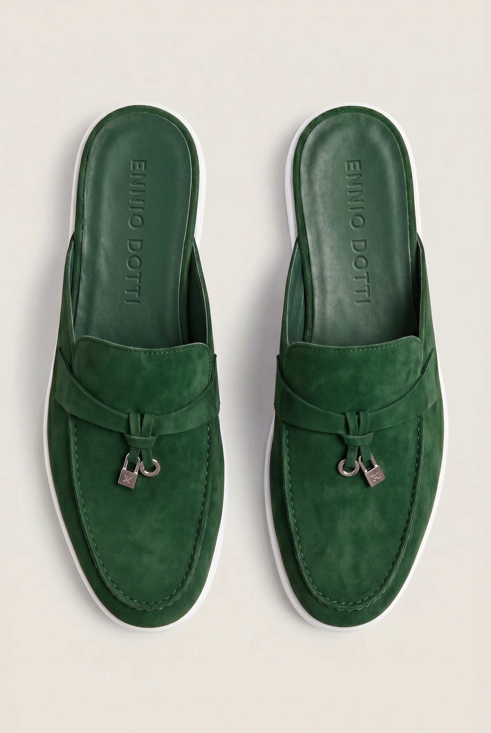 Maretti Buckle Mule Green