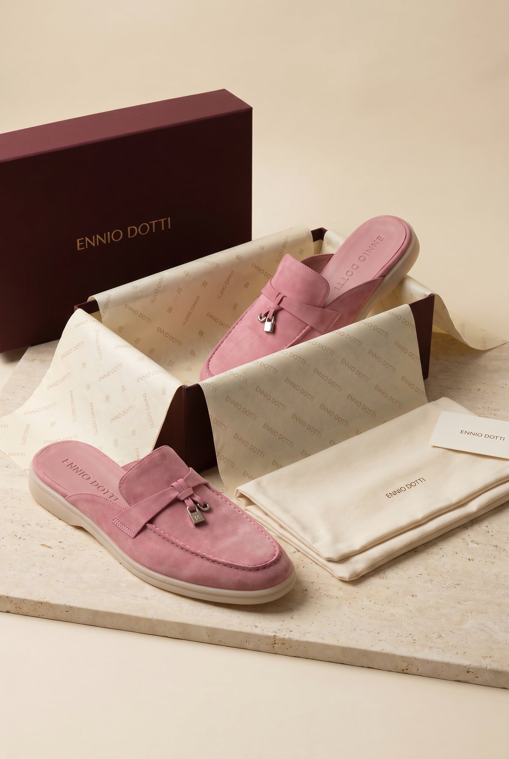 Maretti Buckle Mule Pink