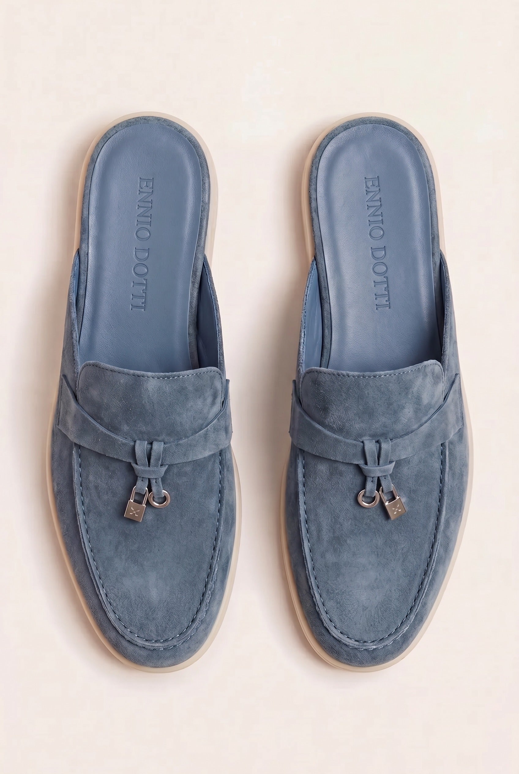 Maretti Buckle Mule Blue