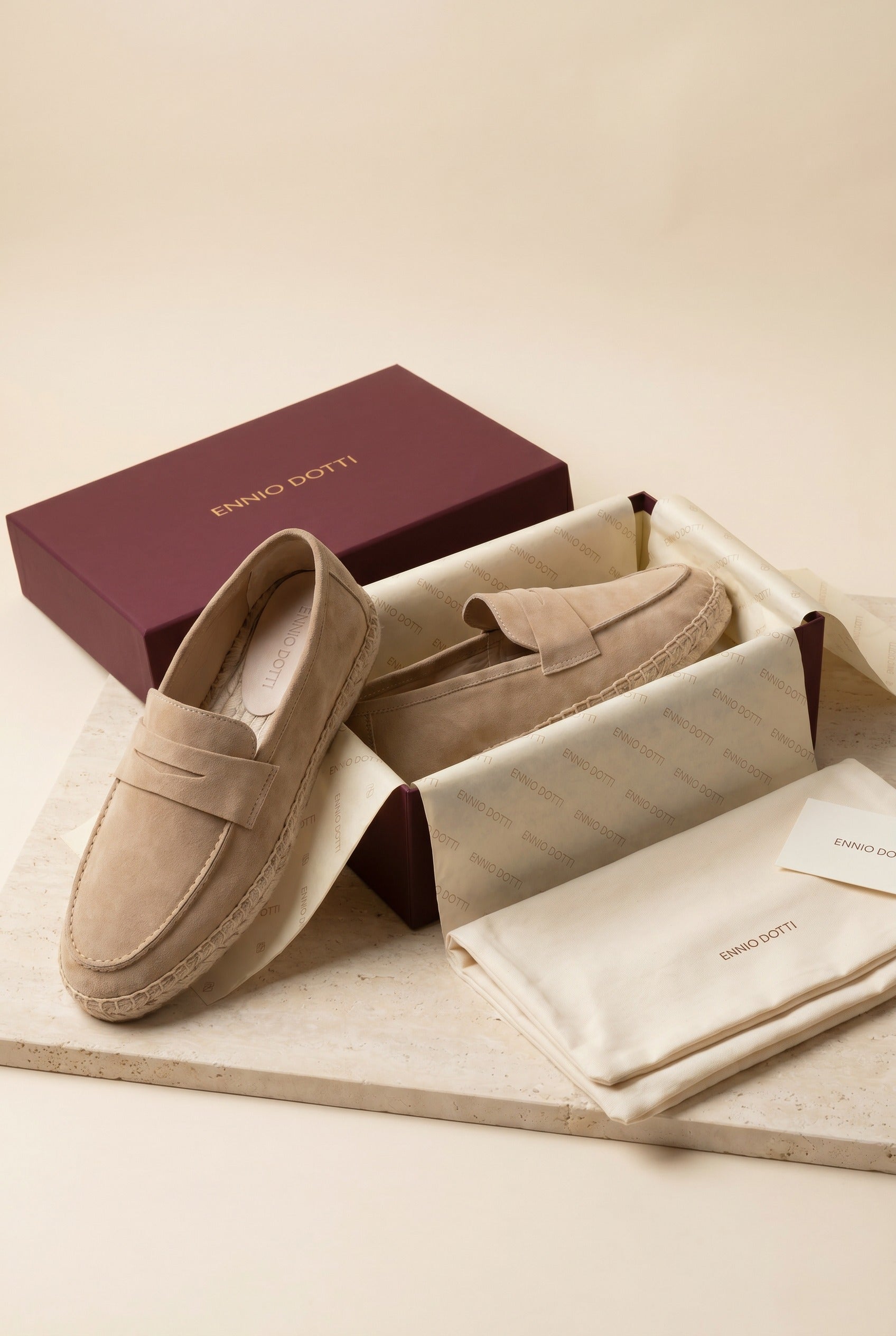 Palermo Suede Espadrille Loafer Beige
