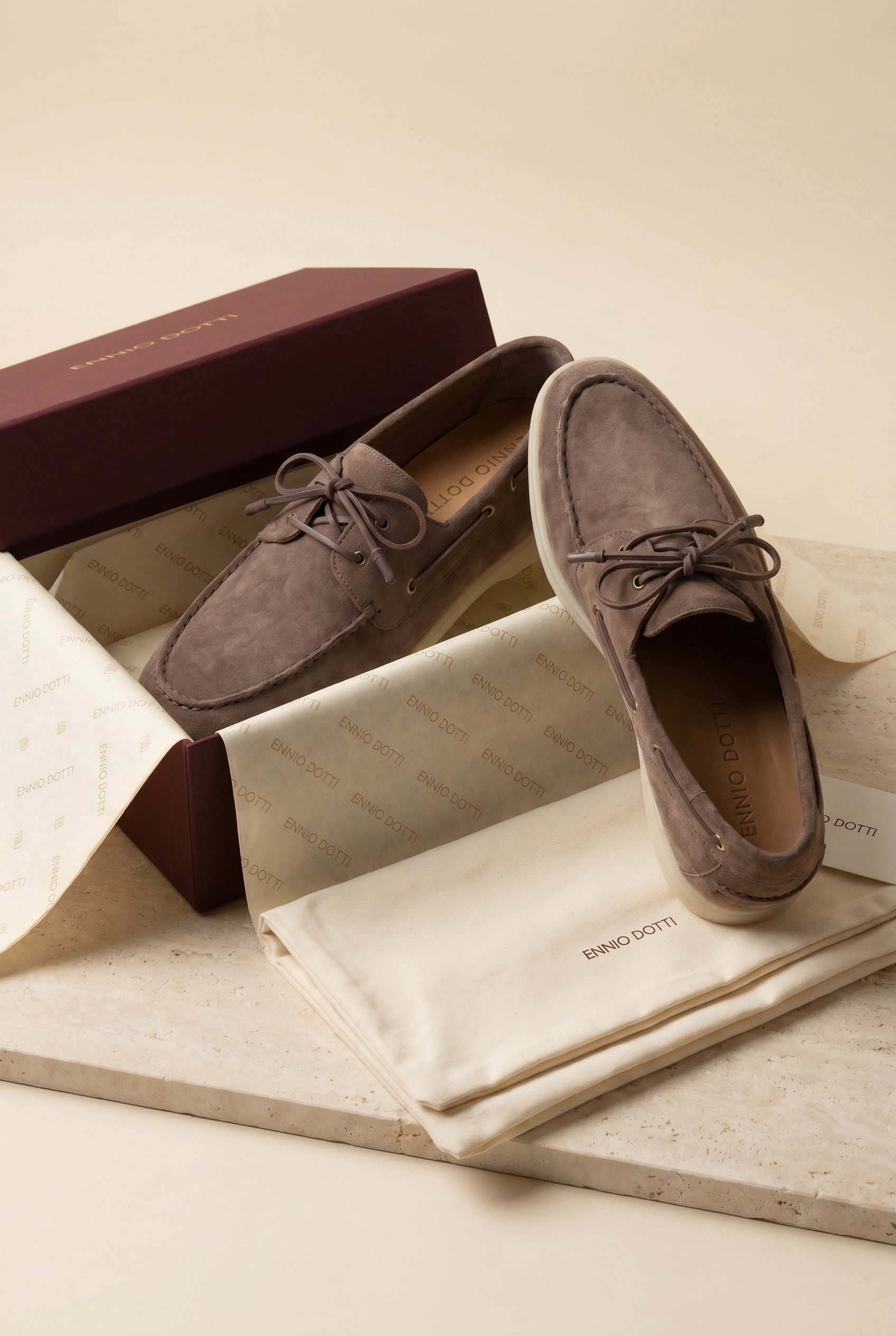 Marina Yacht Walk Suede Loafer Taupe