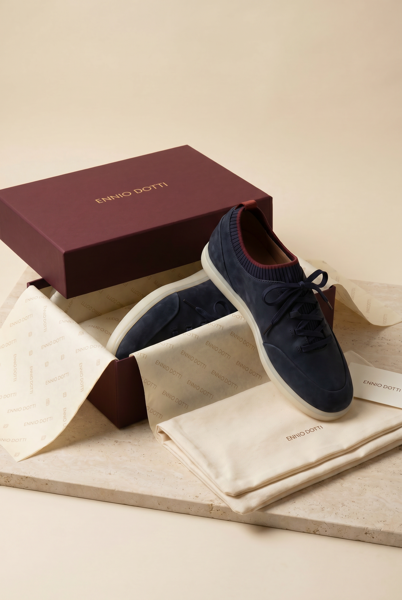 Solano Suede Slip-On Navy