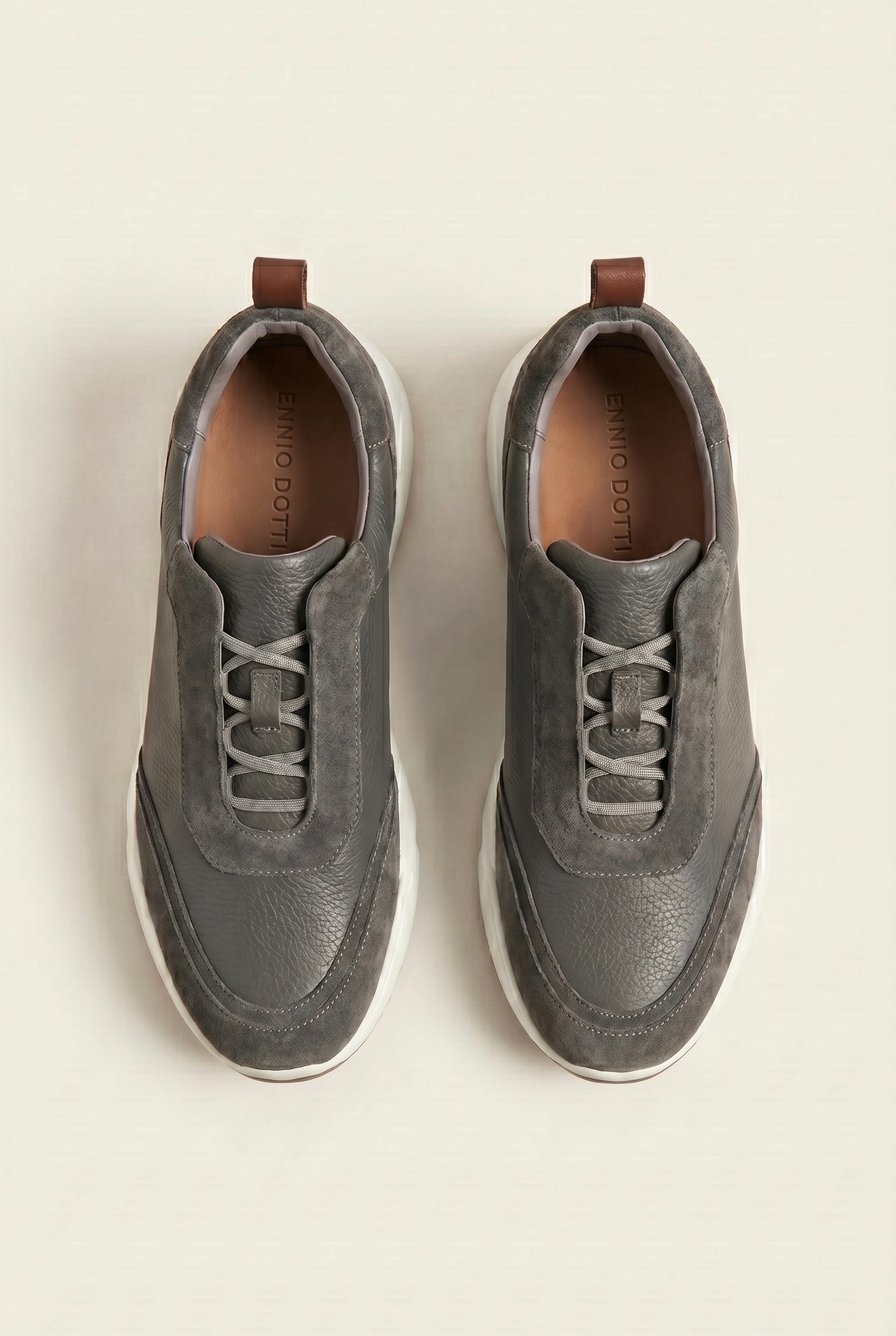Solano Leather Slip-On Grey