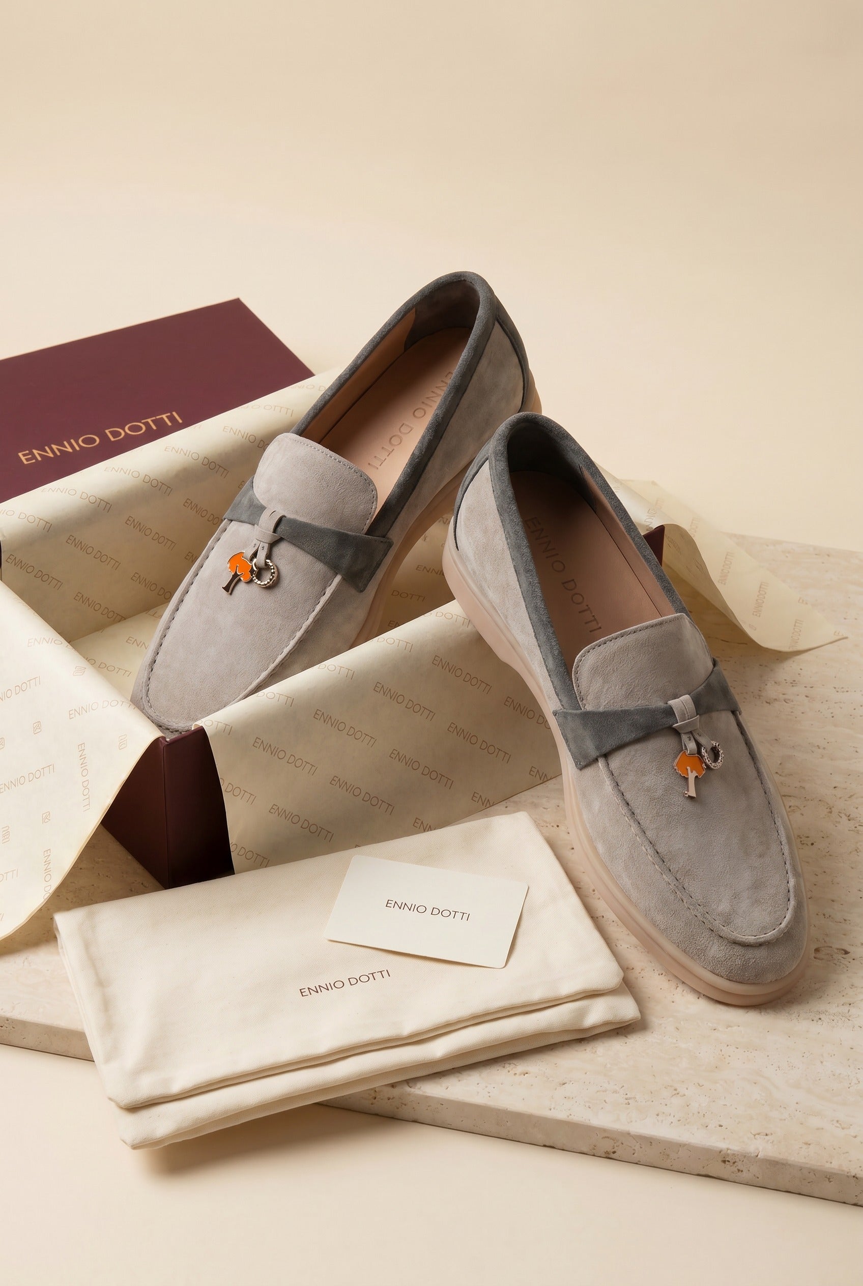 Avenza Buckle Loafer Light Grey