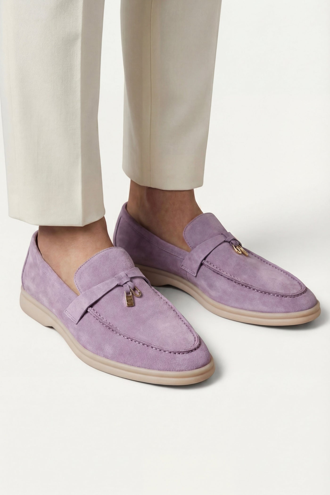 Ennio Buckle Loafer Lilac