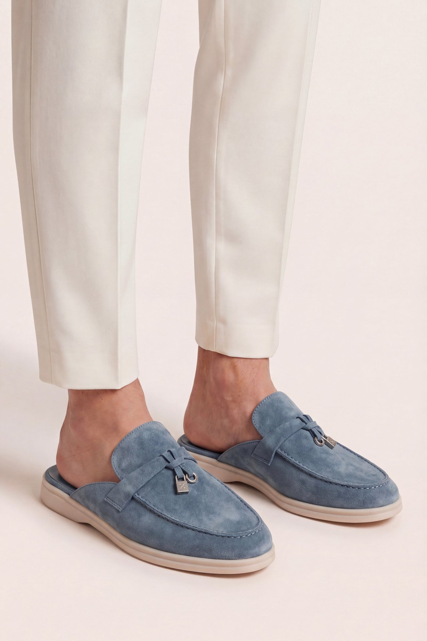 The Sciacca Set — Maretti Buckle Mule Blue