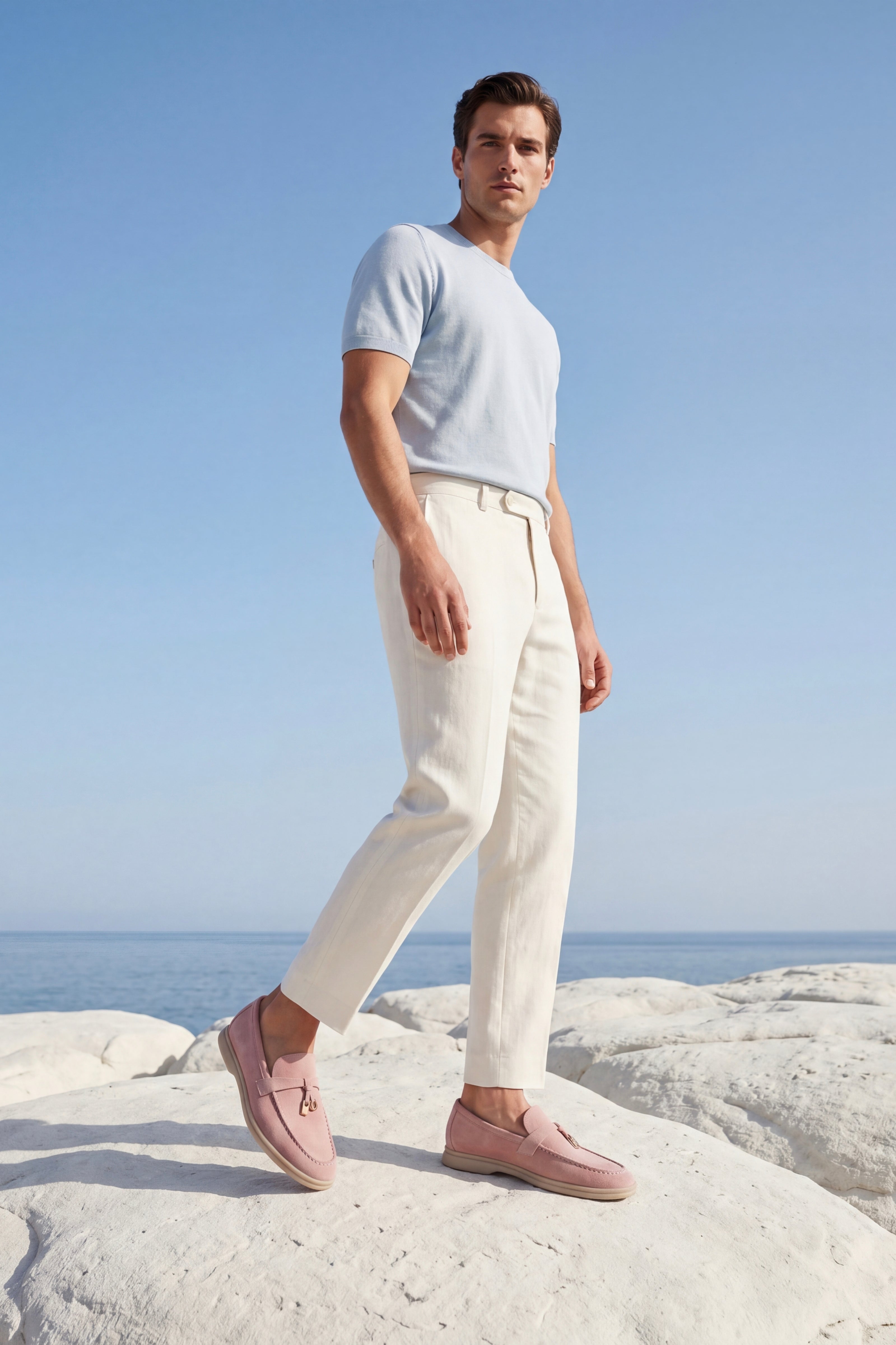 Leonis Buckle Loafer Blush Rose