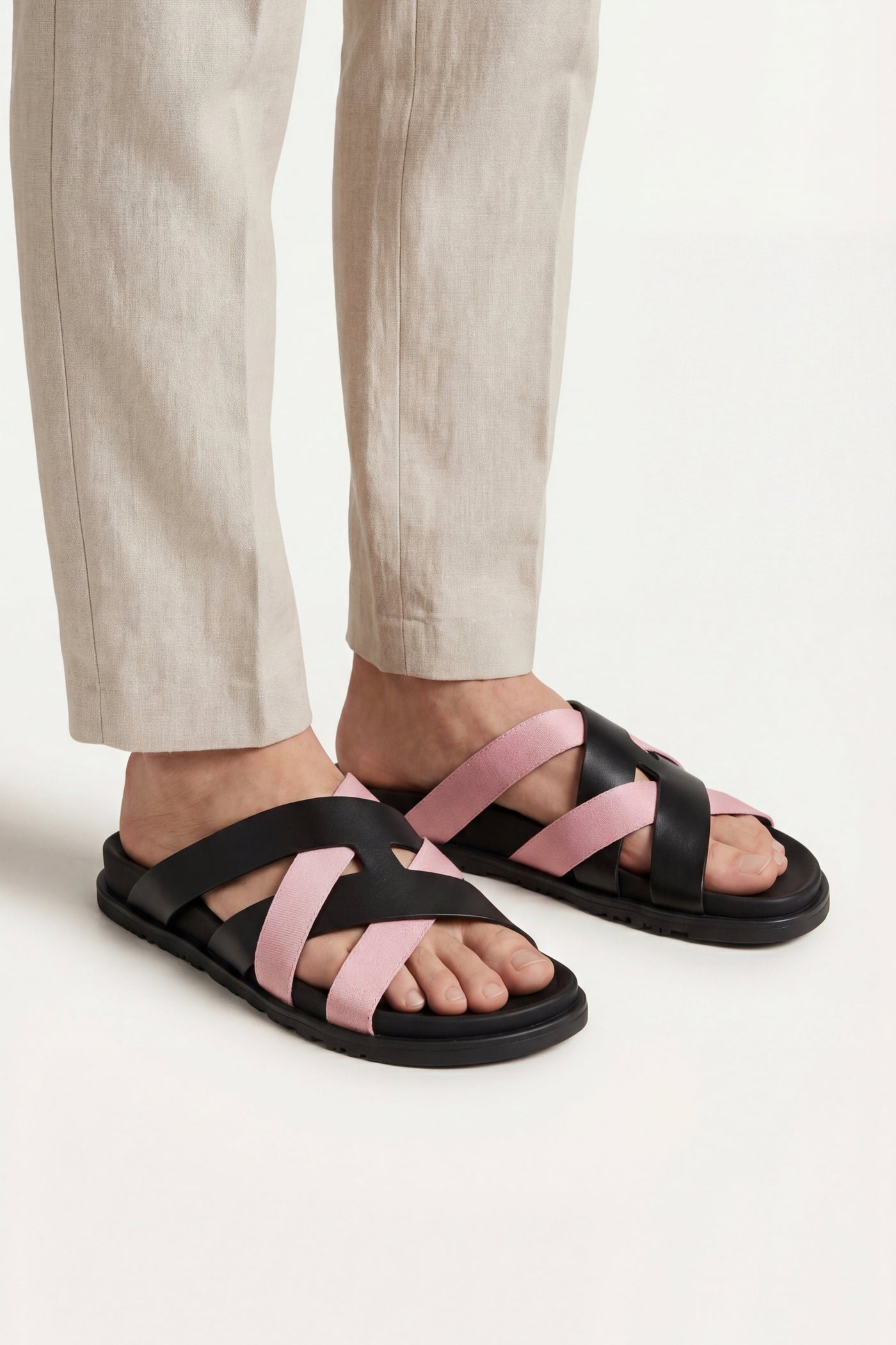 The Procida Set — Tuscana Sandal Black/Pink