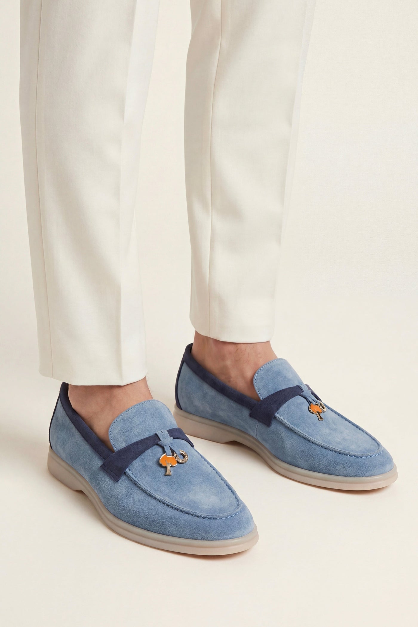 The Amantea Set — Avenza Buckle Loafer Ice Blue
