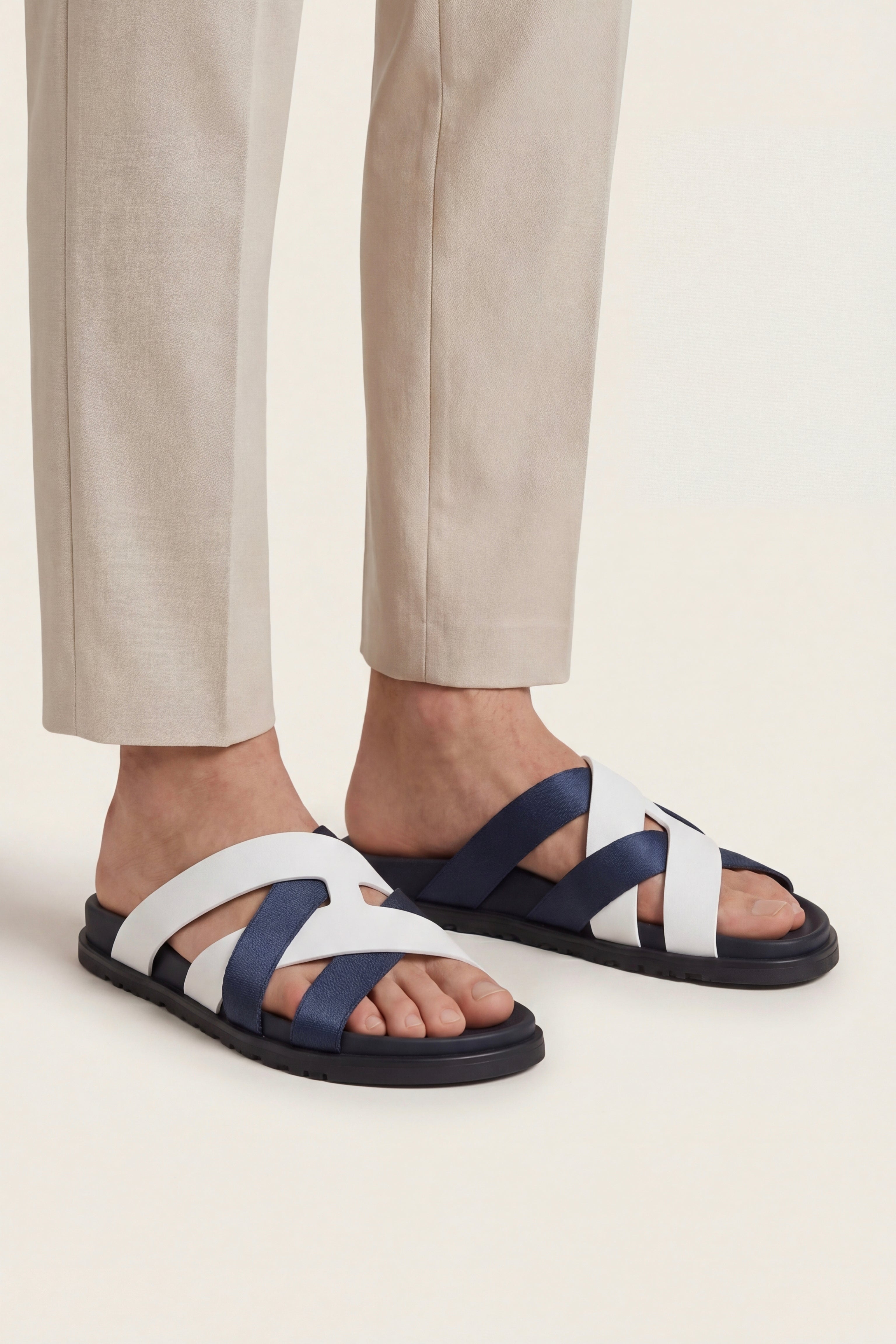 Tuscana Sandal White/Navy