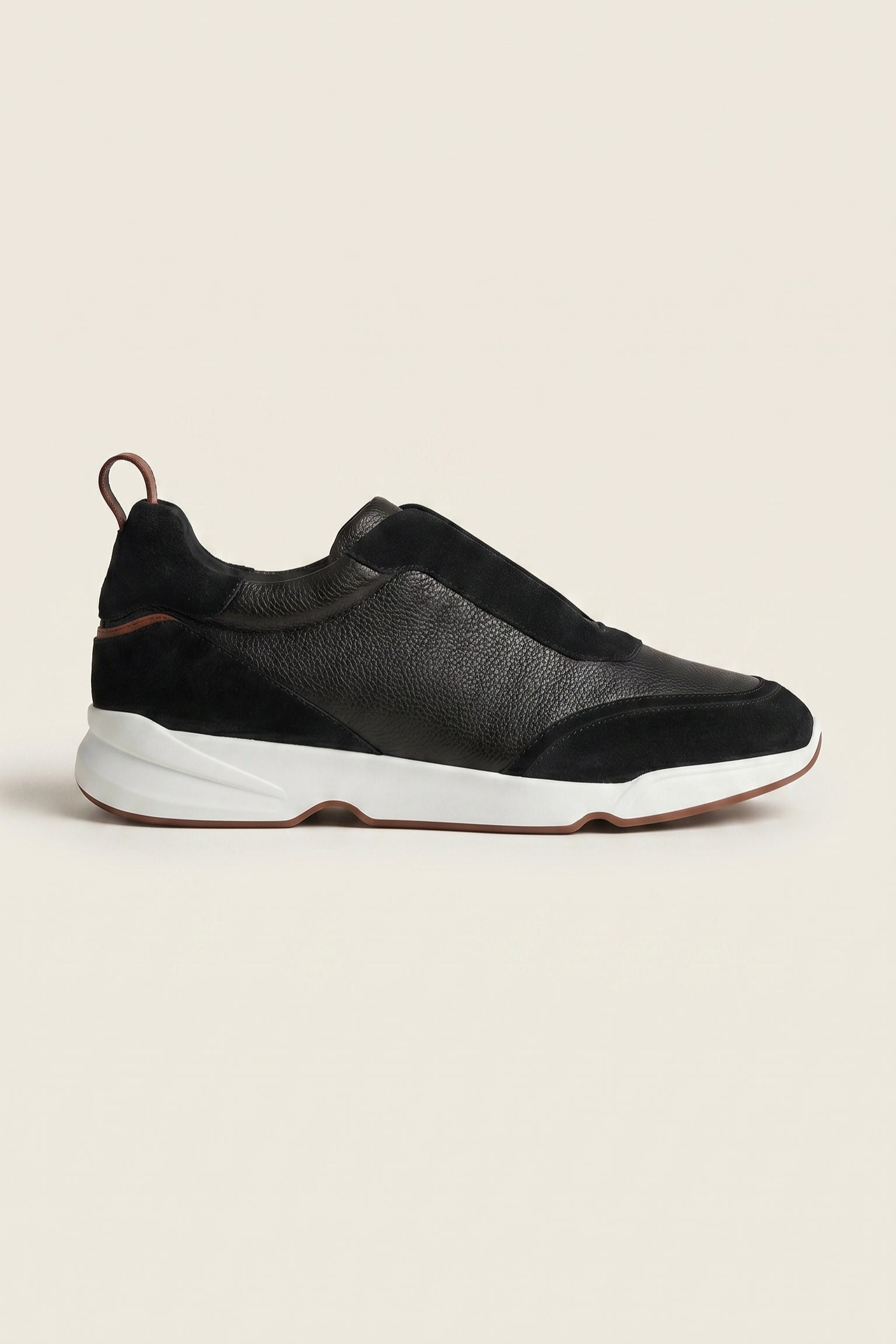 Solano Leather Slip-On Black