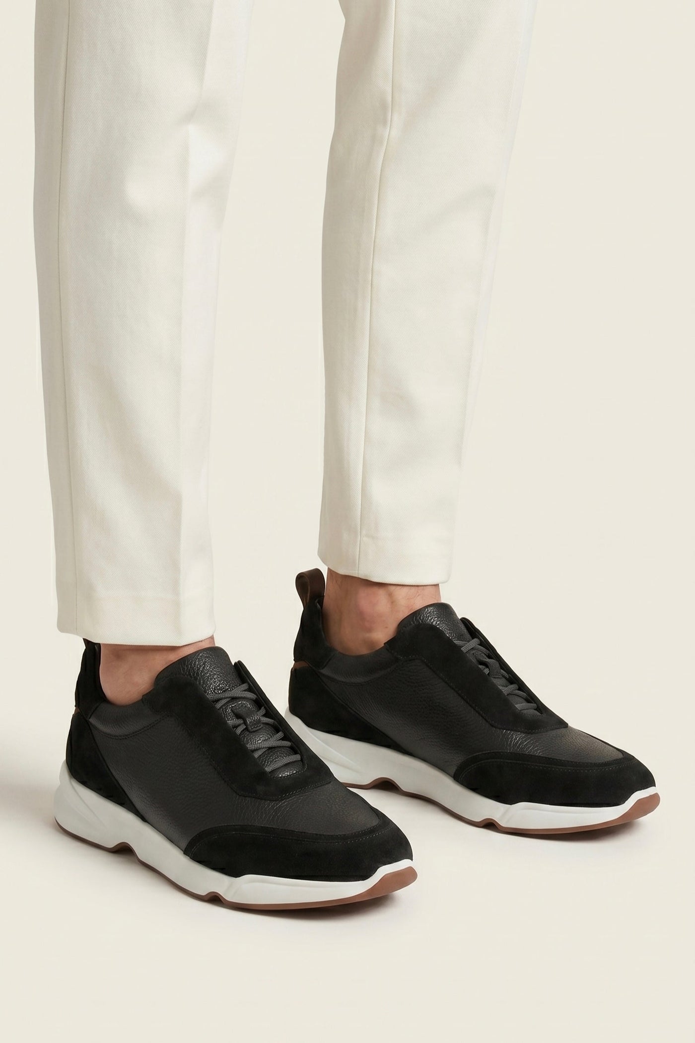 The Cabras Set — Solano Leather Slip-On Black