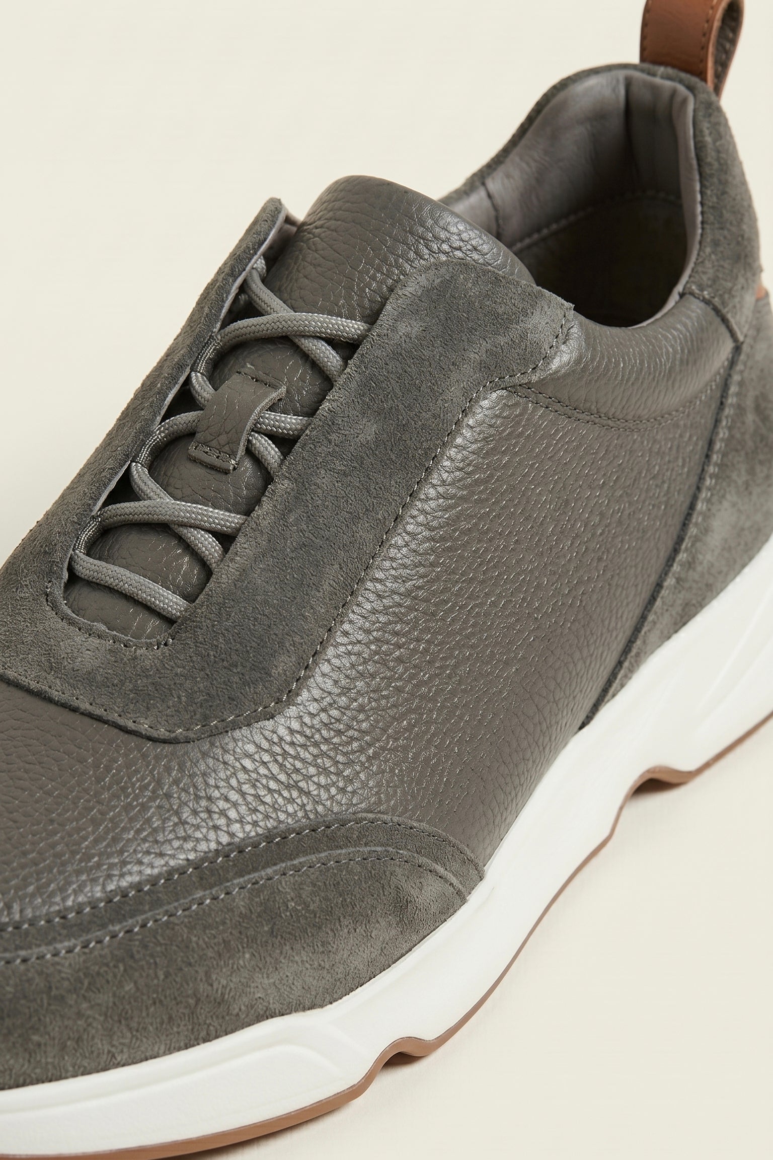Solano Leather Slip-On Grey