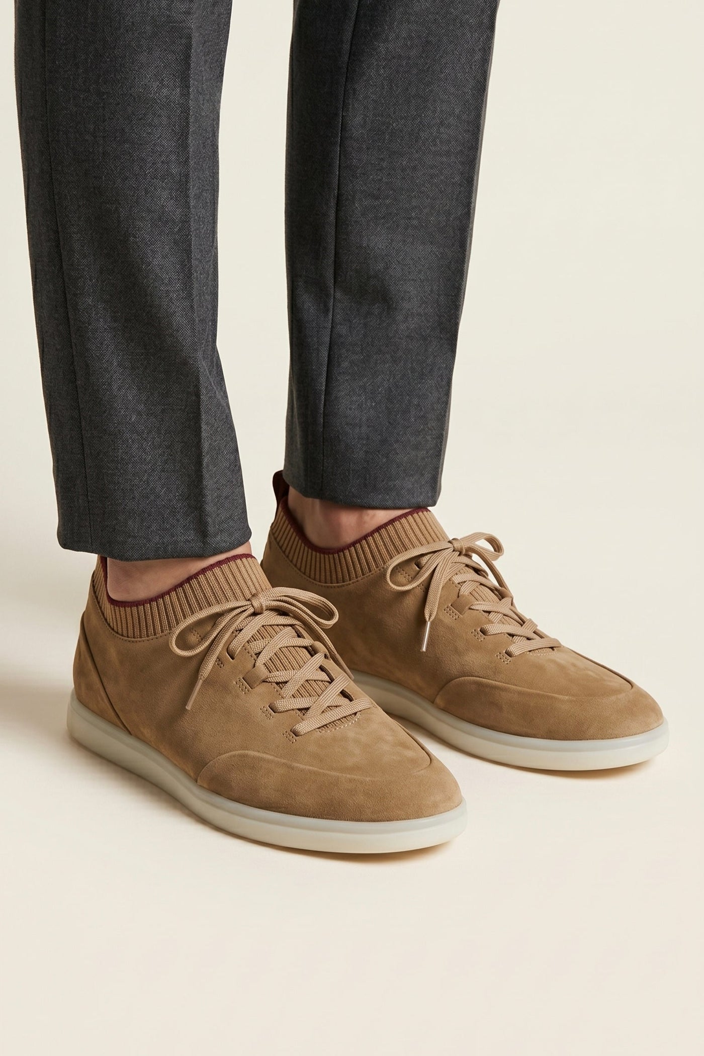 The Sivota Set — Solano Suede Slip-On Camel