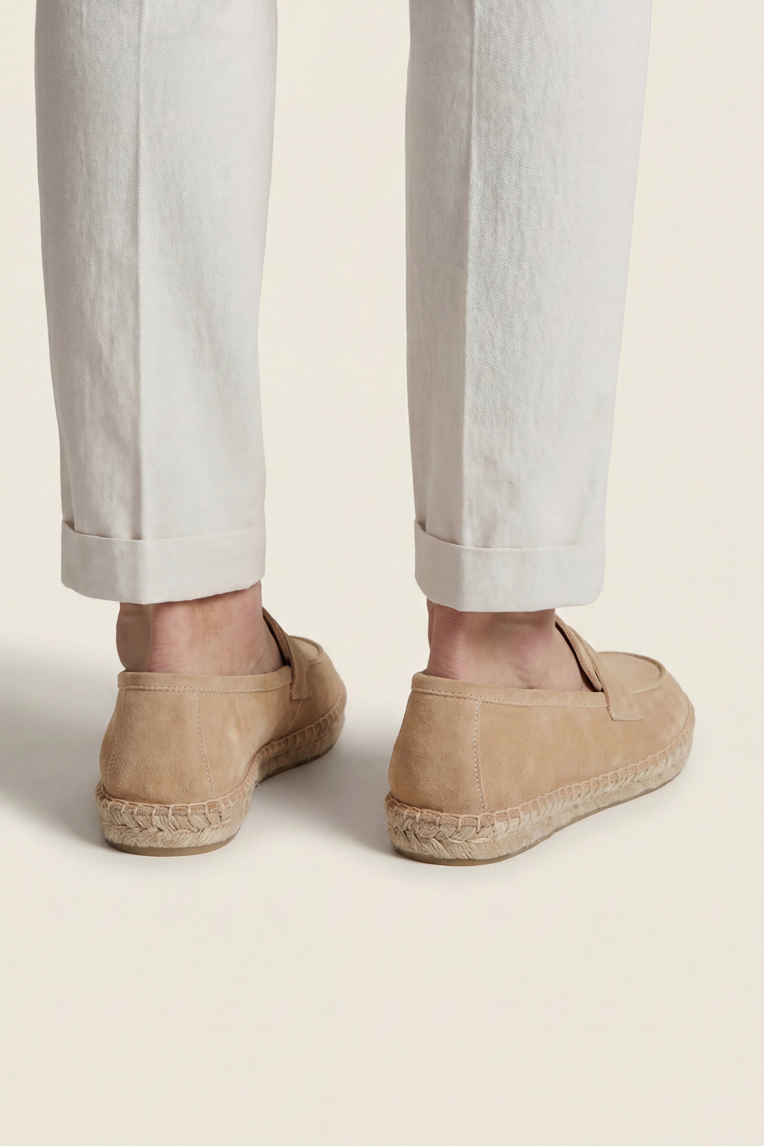 Palermo Suede Espadrille Loafer Beige