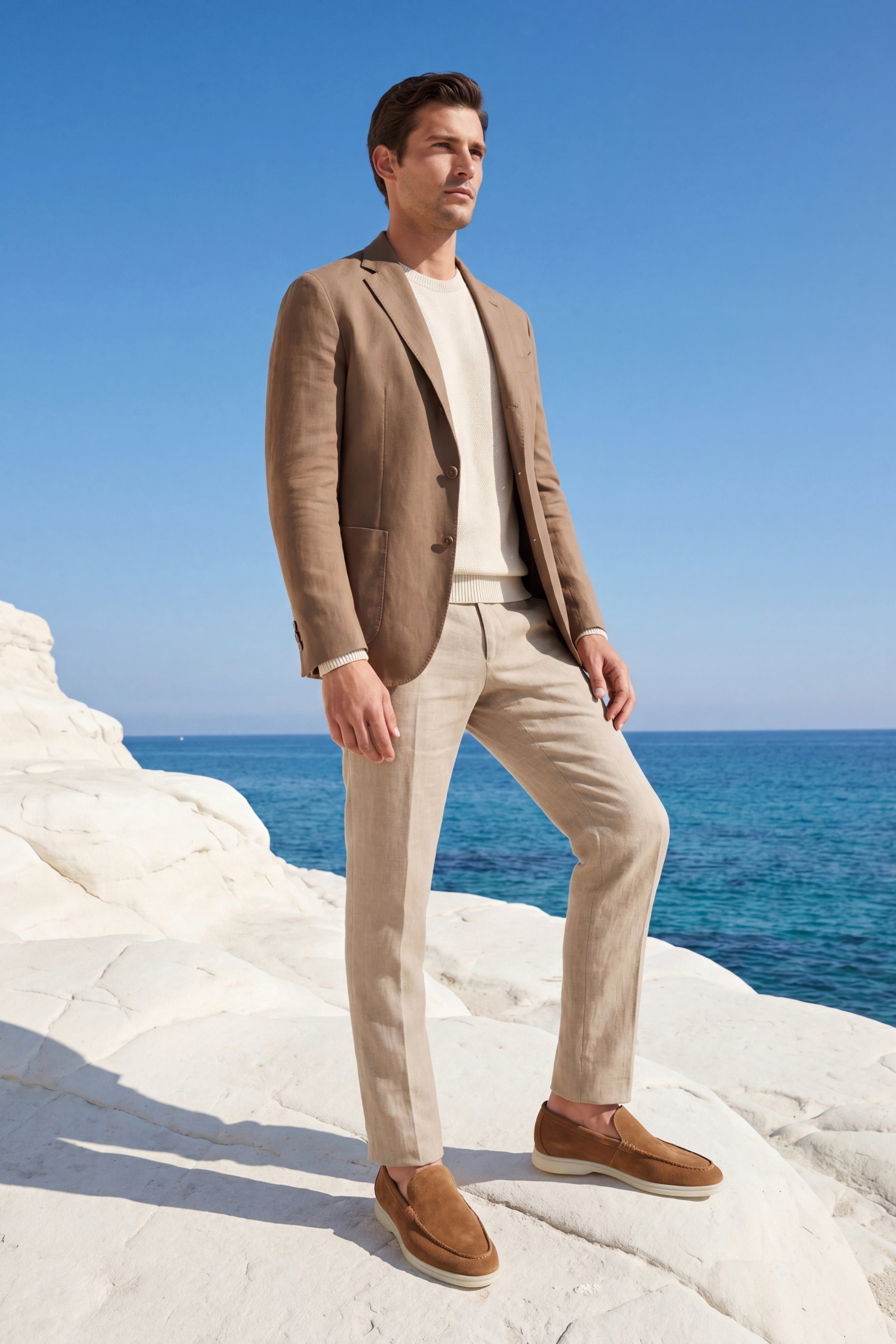 Leonis Suede Loafers Camel