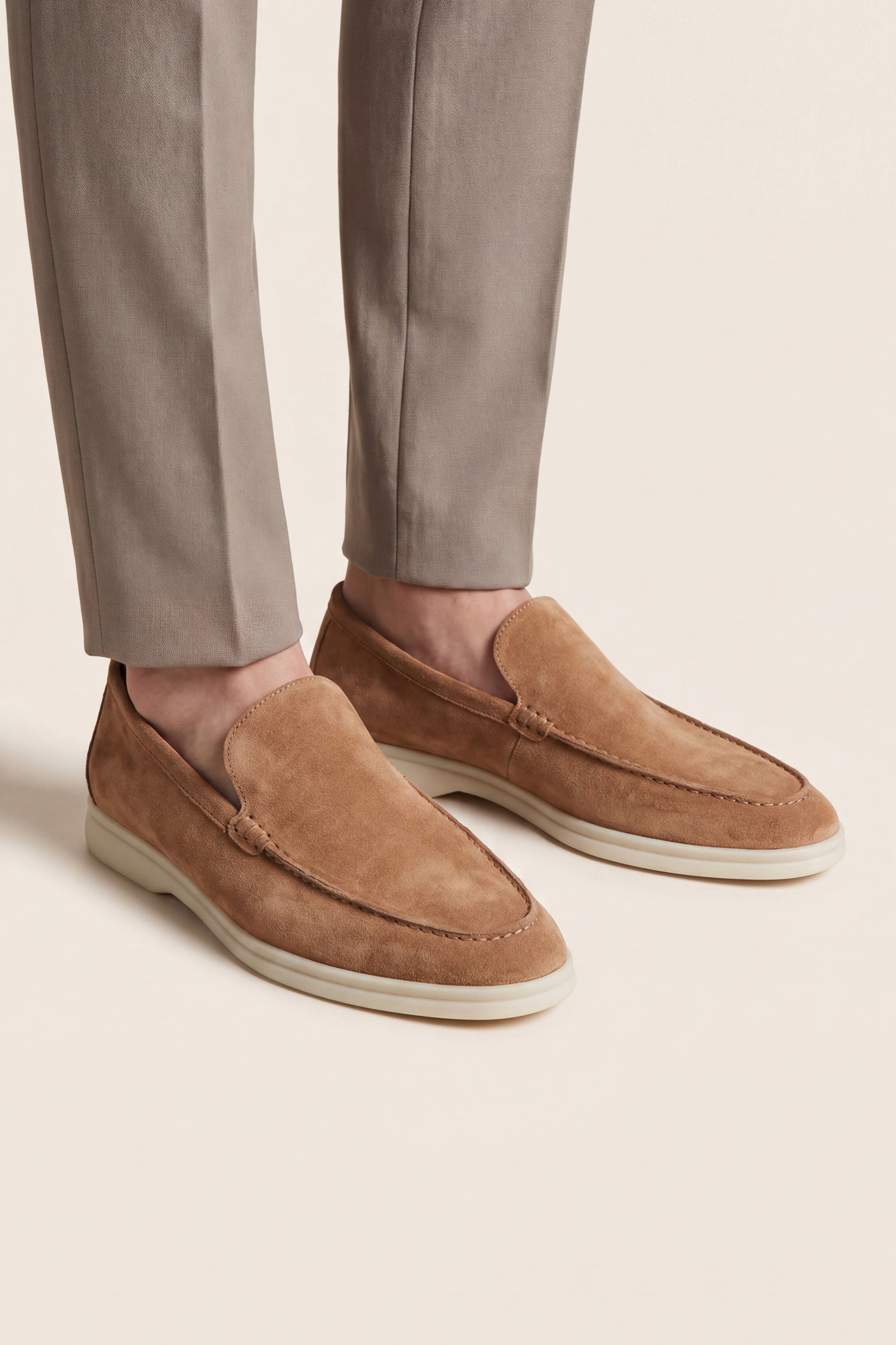 Leonis Suede Loafers Camel