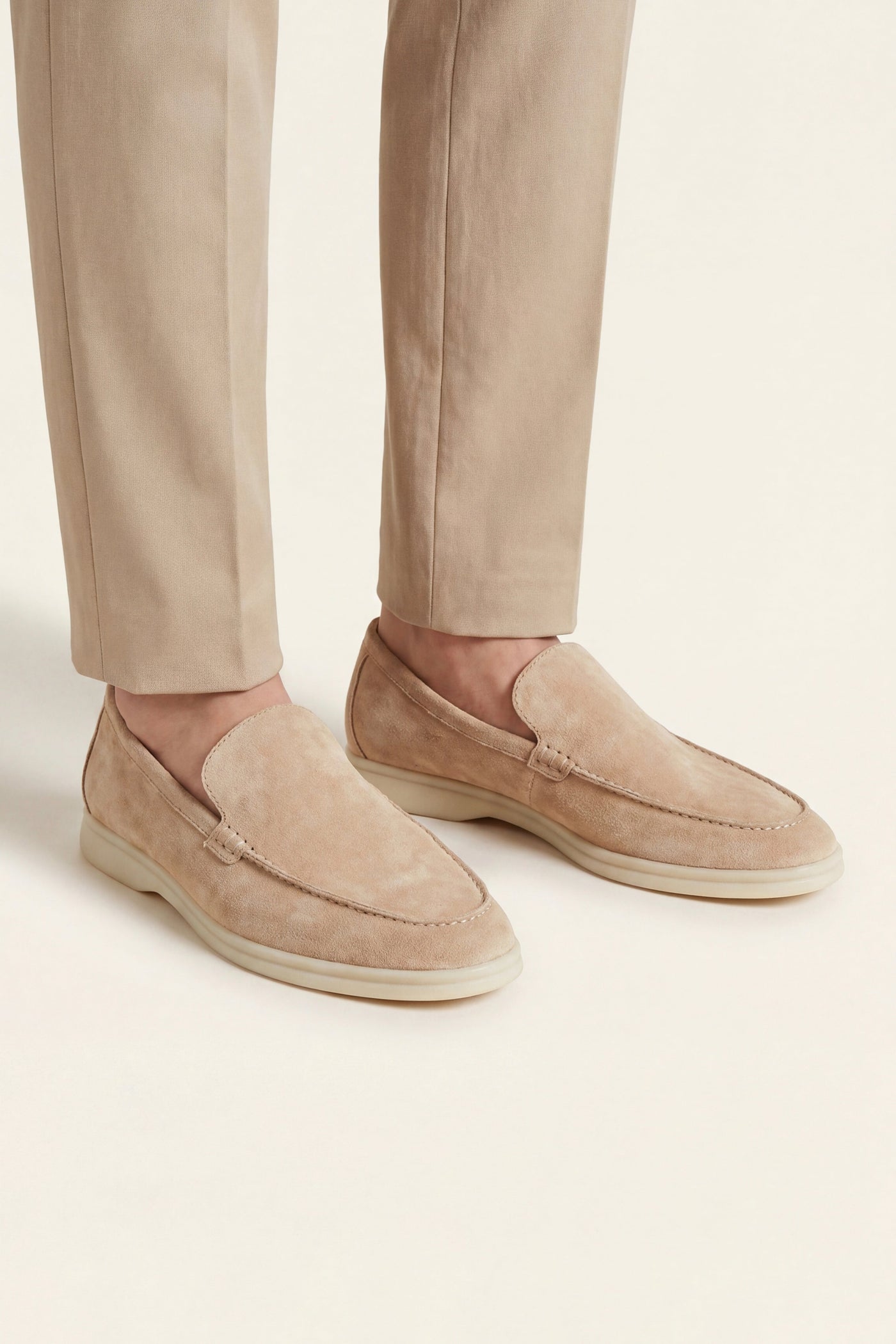 The Bagnaramare Set — Ennio Suede Loafers Beige