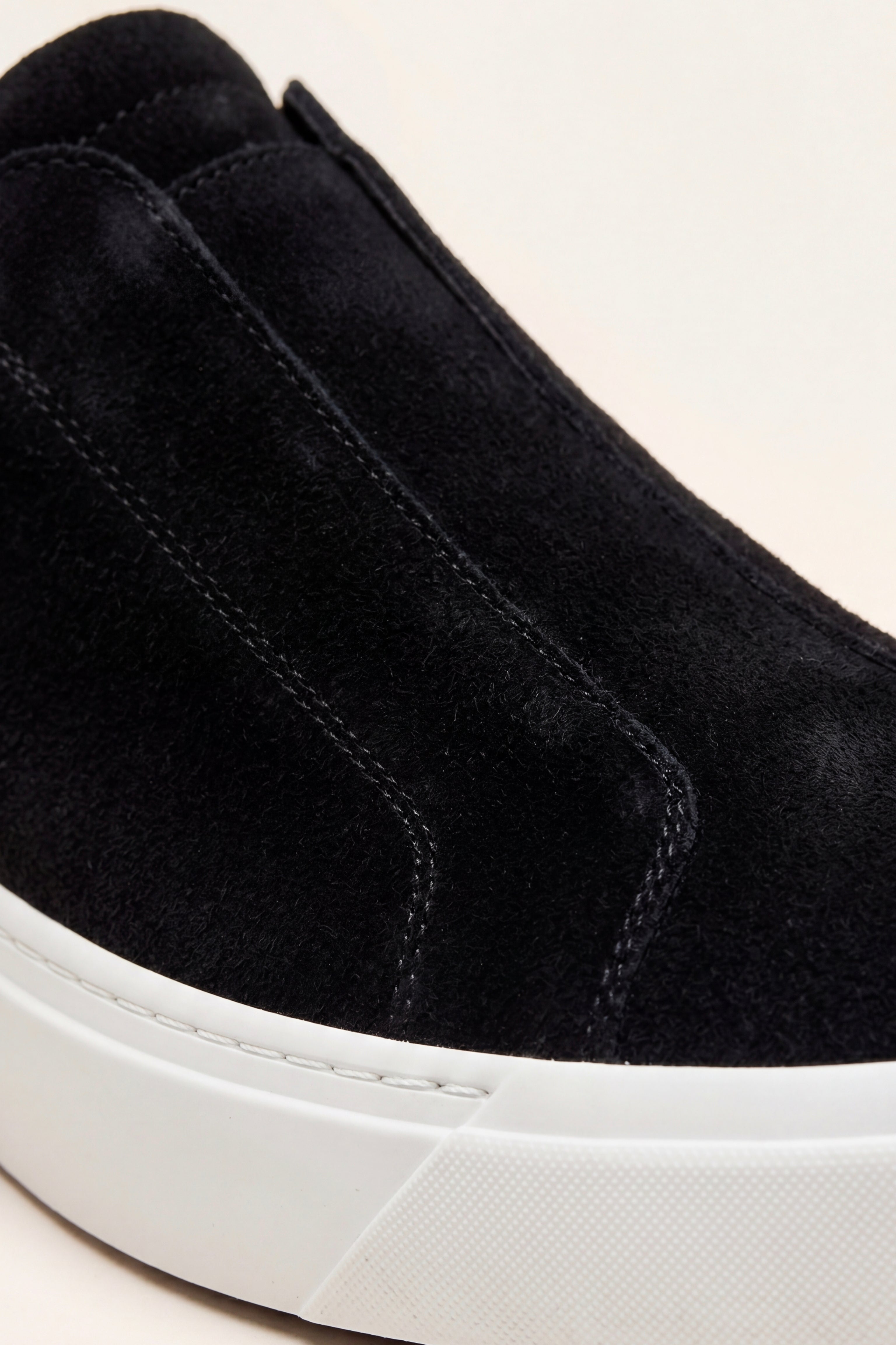 LeoMar V1 Suede Slip-On Black