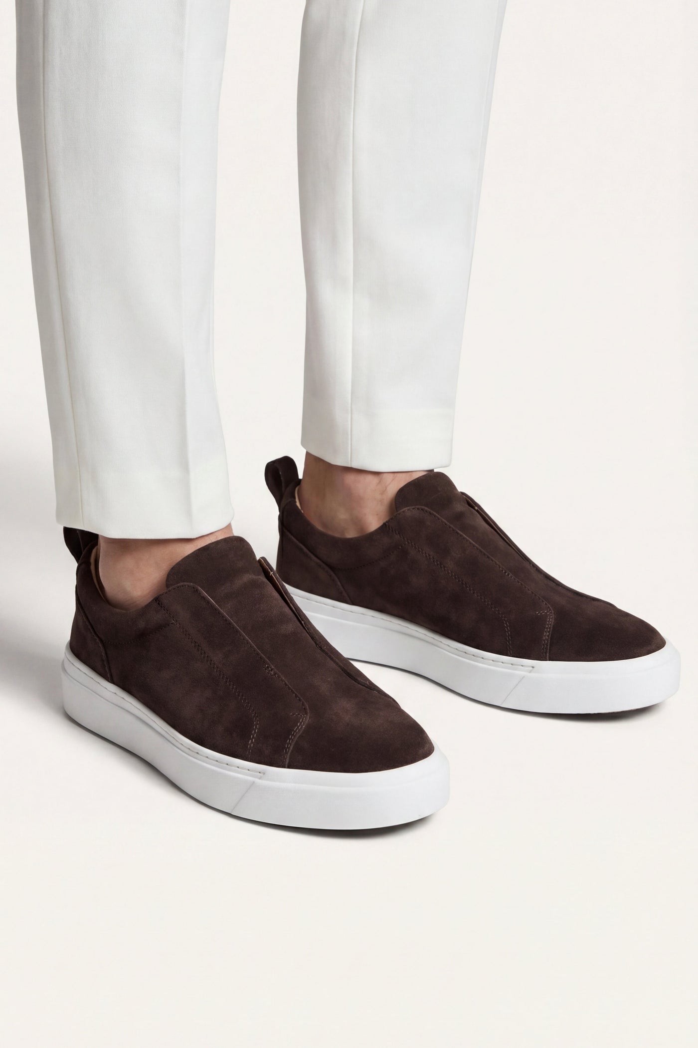 The Orosei Set — LeoMar V1 Suede Slip-On Brown