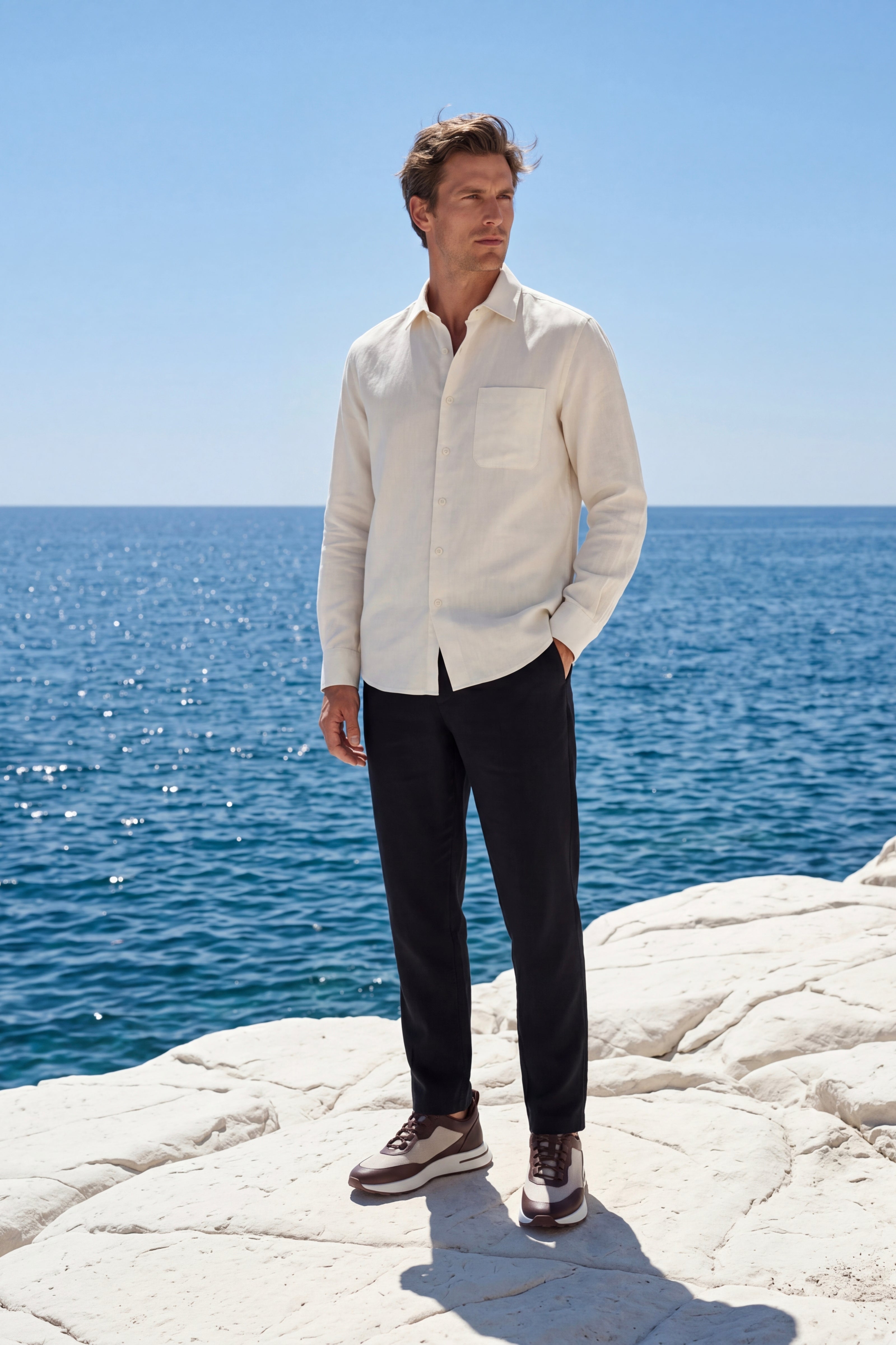 Positano Linen Shirt Cream