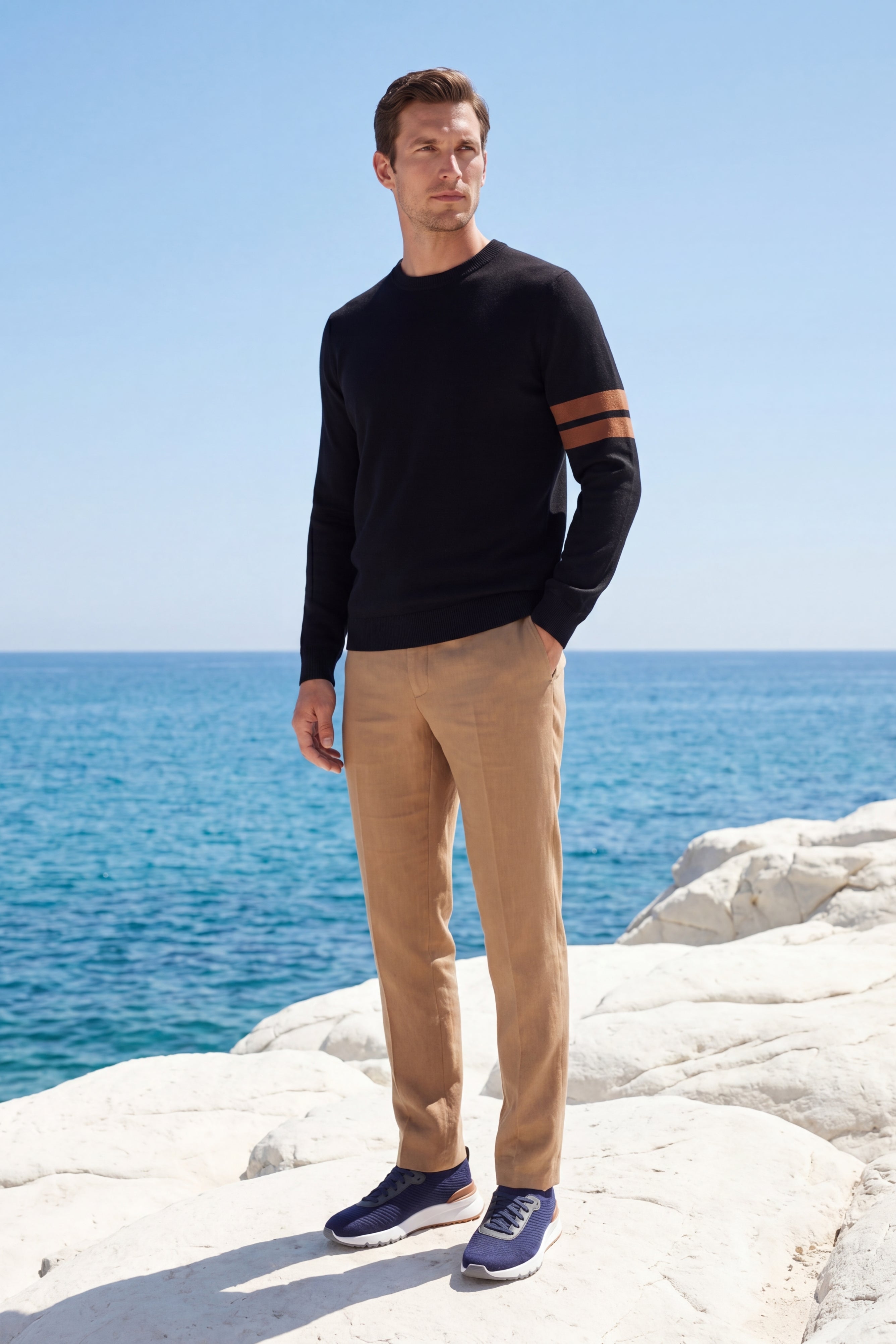 Valeno Cashmere Crewneck Sweater Black