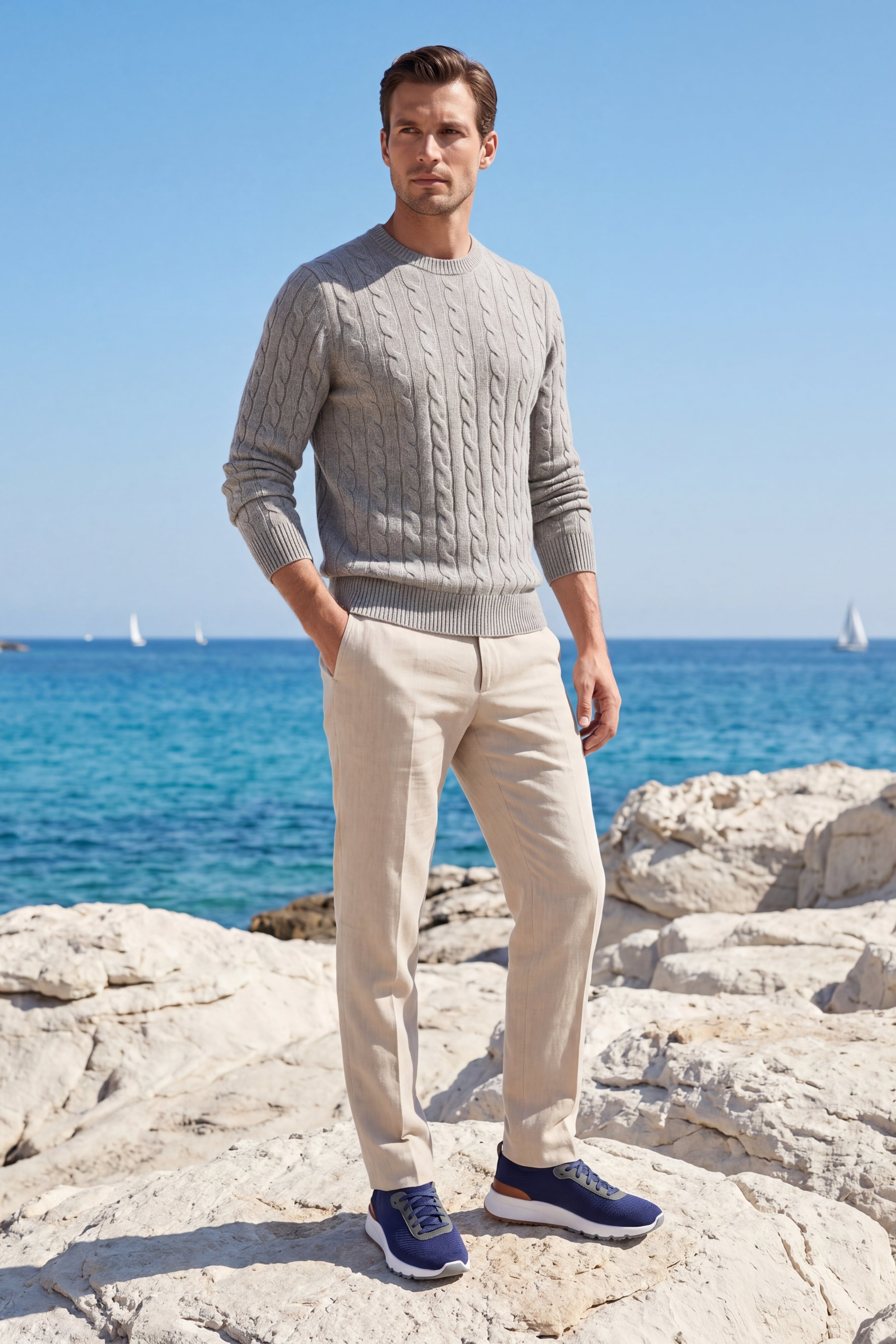 Soreno Cashmere Knit Grey