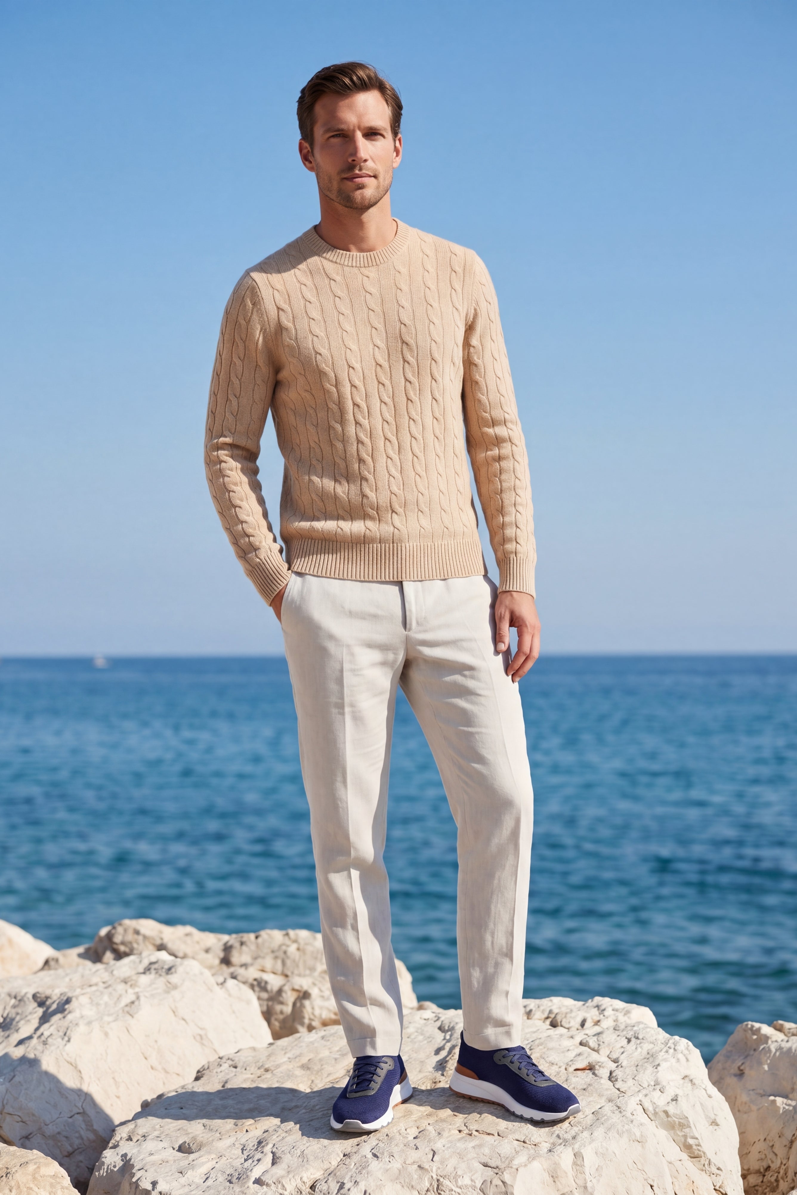 Soreno Cashmere Knit Beige