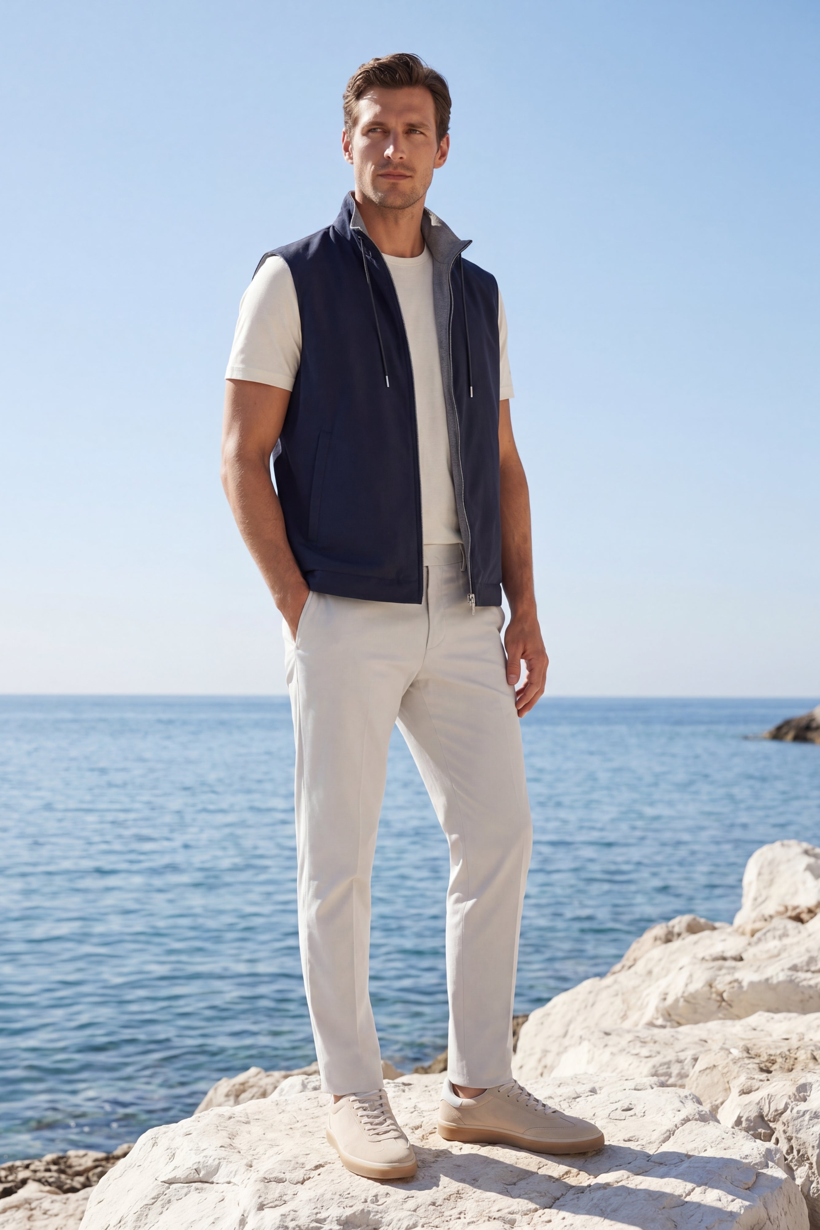 Leonis Reversible Vest Navy