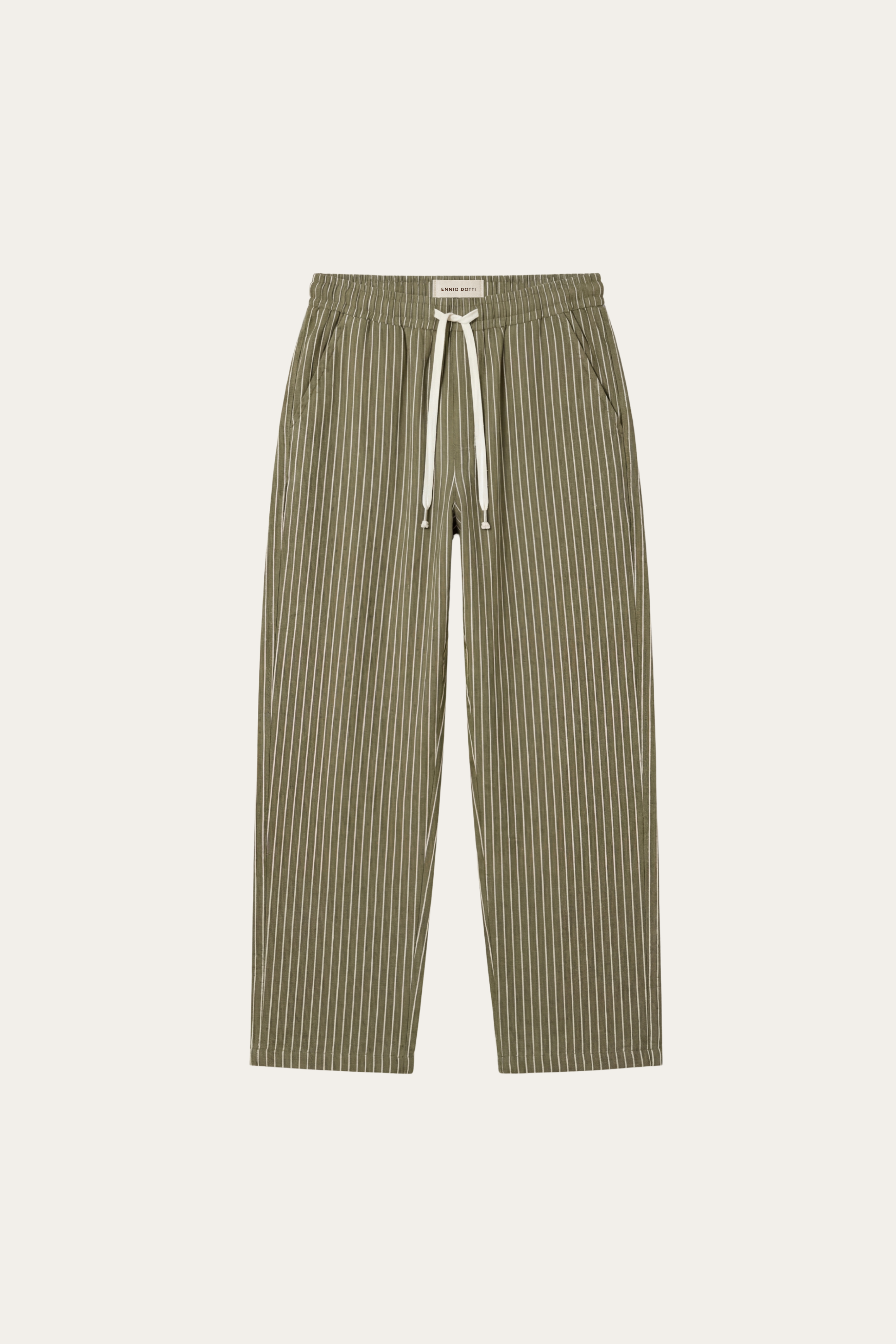 Siena Linen Trousers Olive Stripe