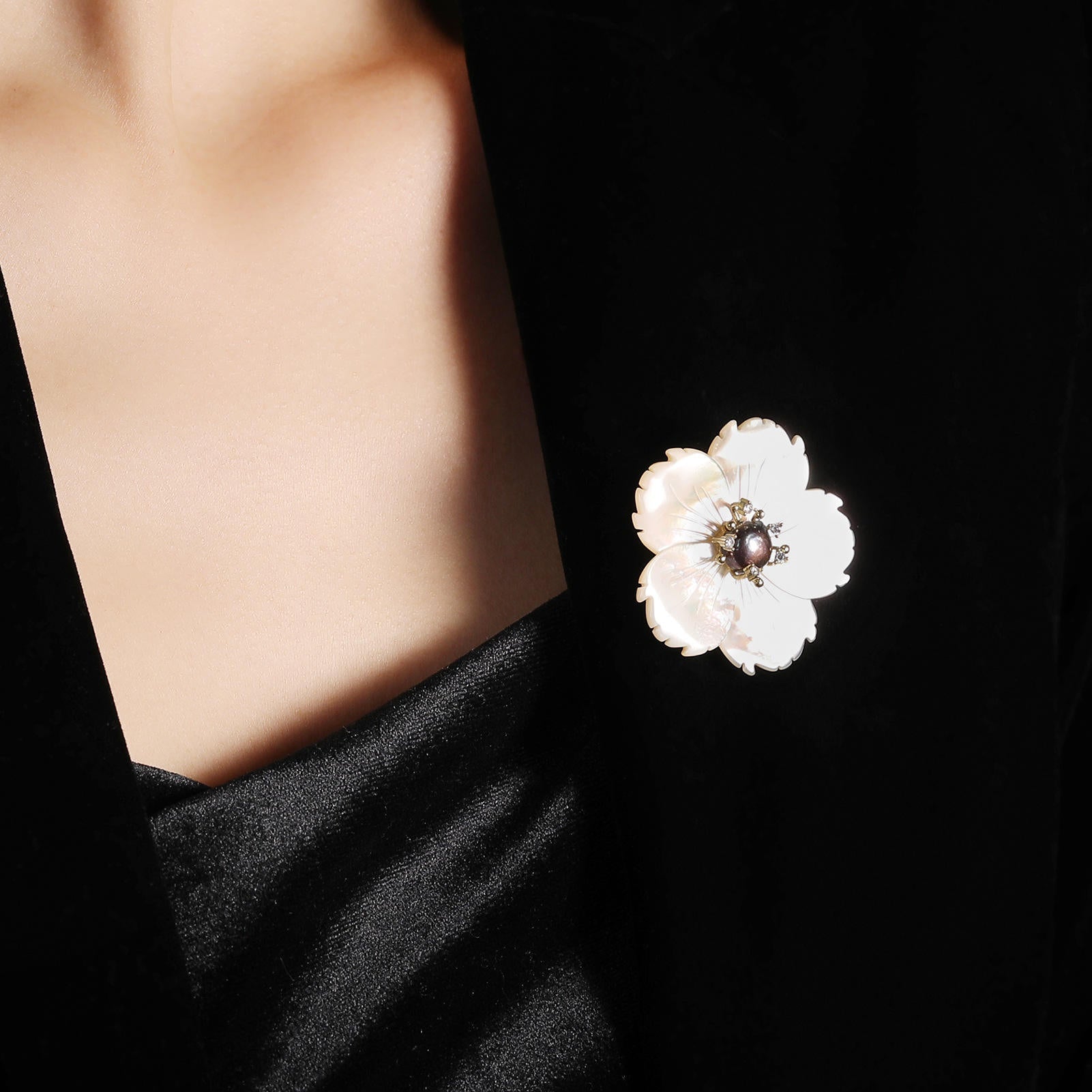 Frosted Blossom Brooch