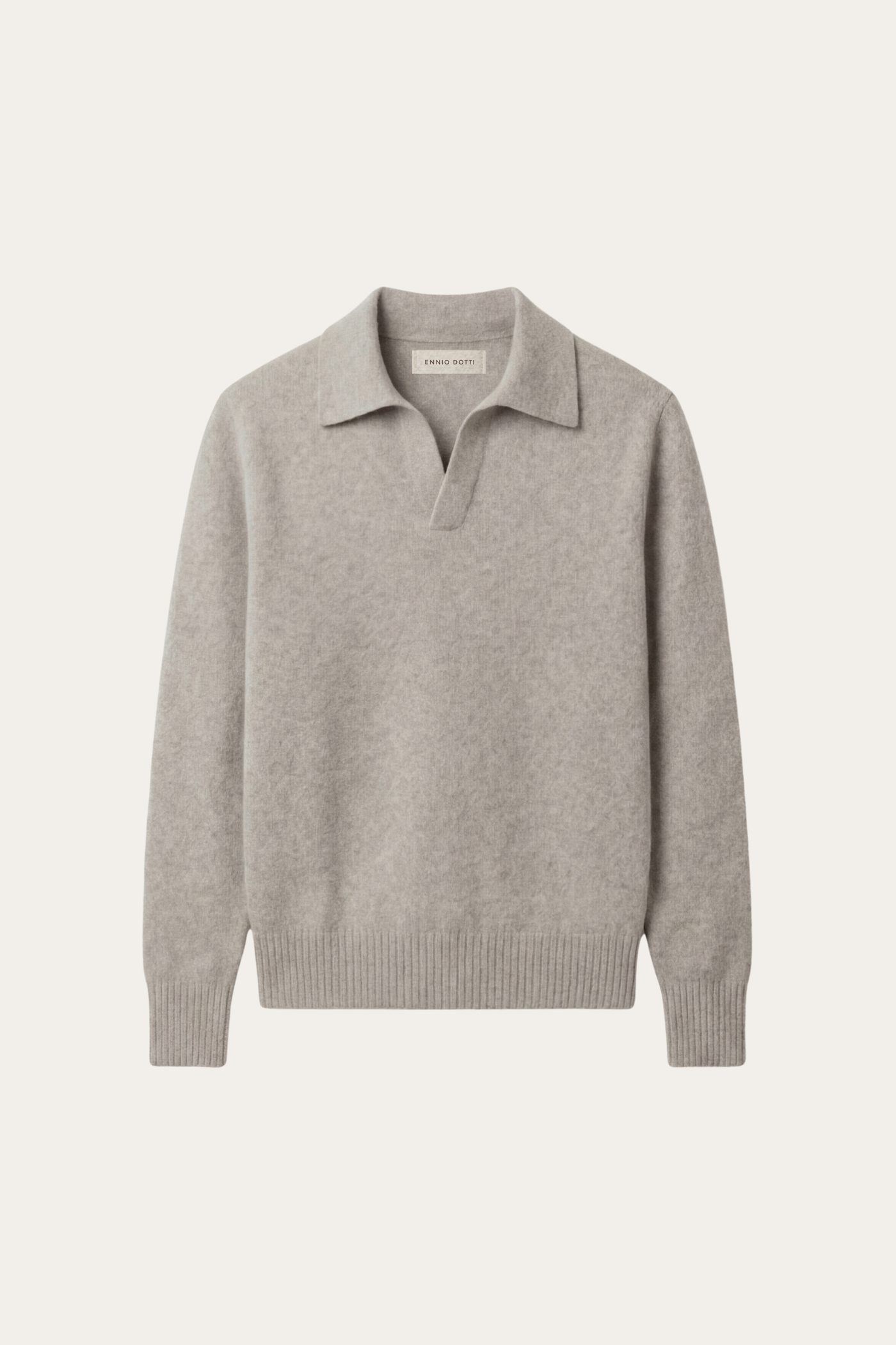 The Plakias Set — Marencio Cashmere Polo Knit Grey