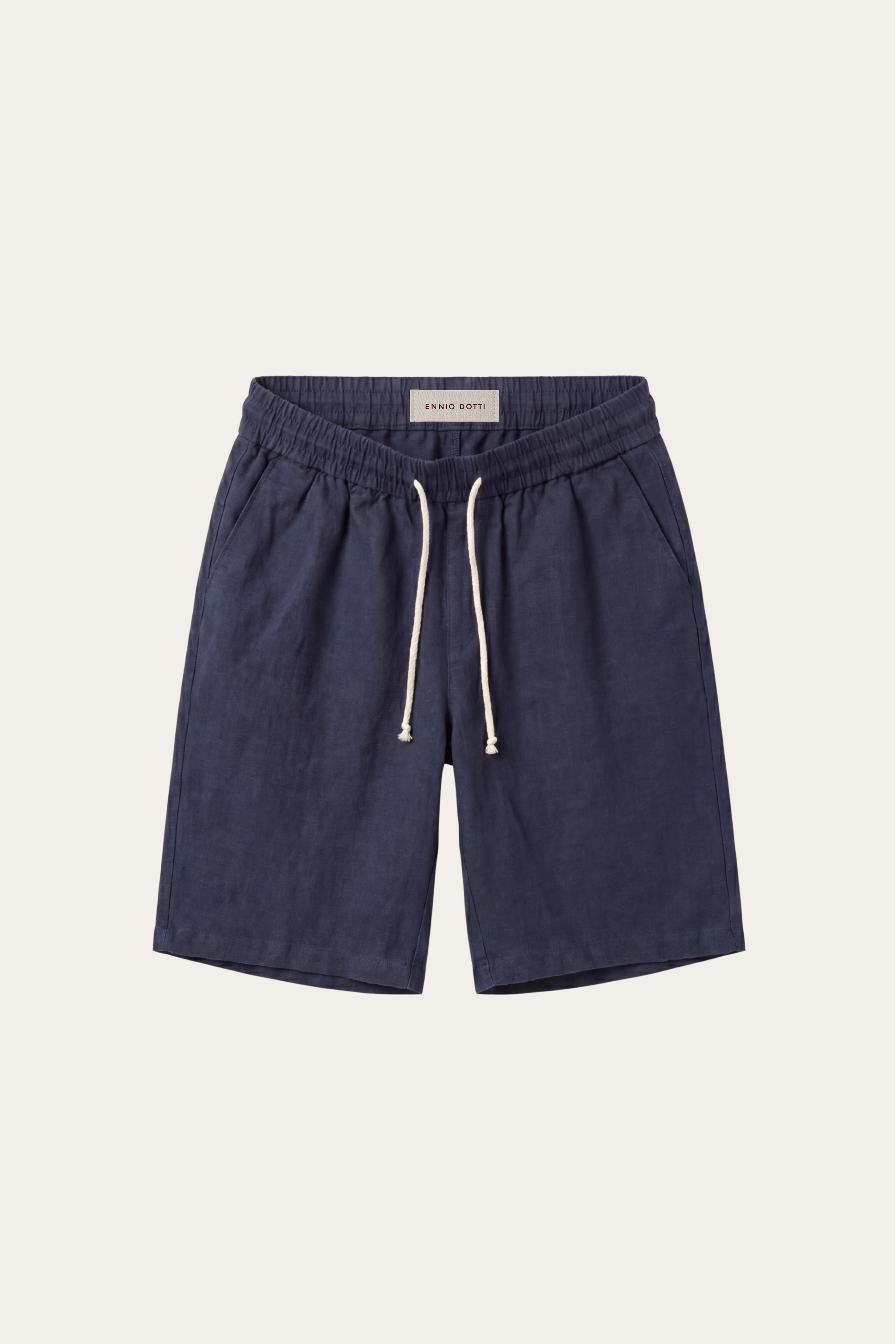 Lecce Linen Drawstring Shorts Navy