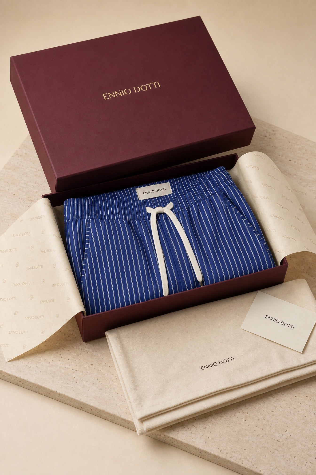 Siena Linen Trousers Blue Stripe