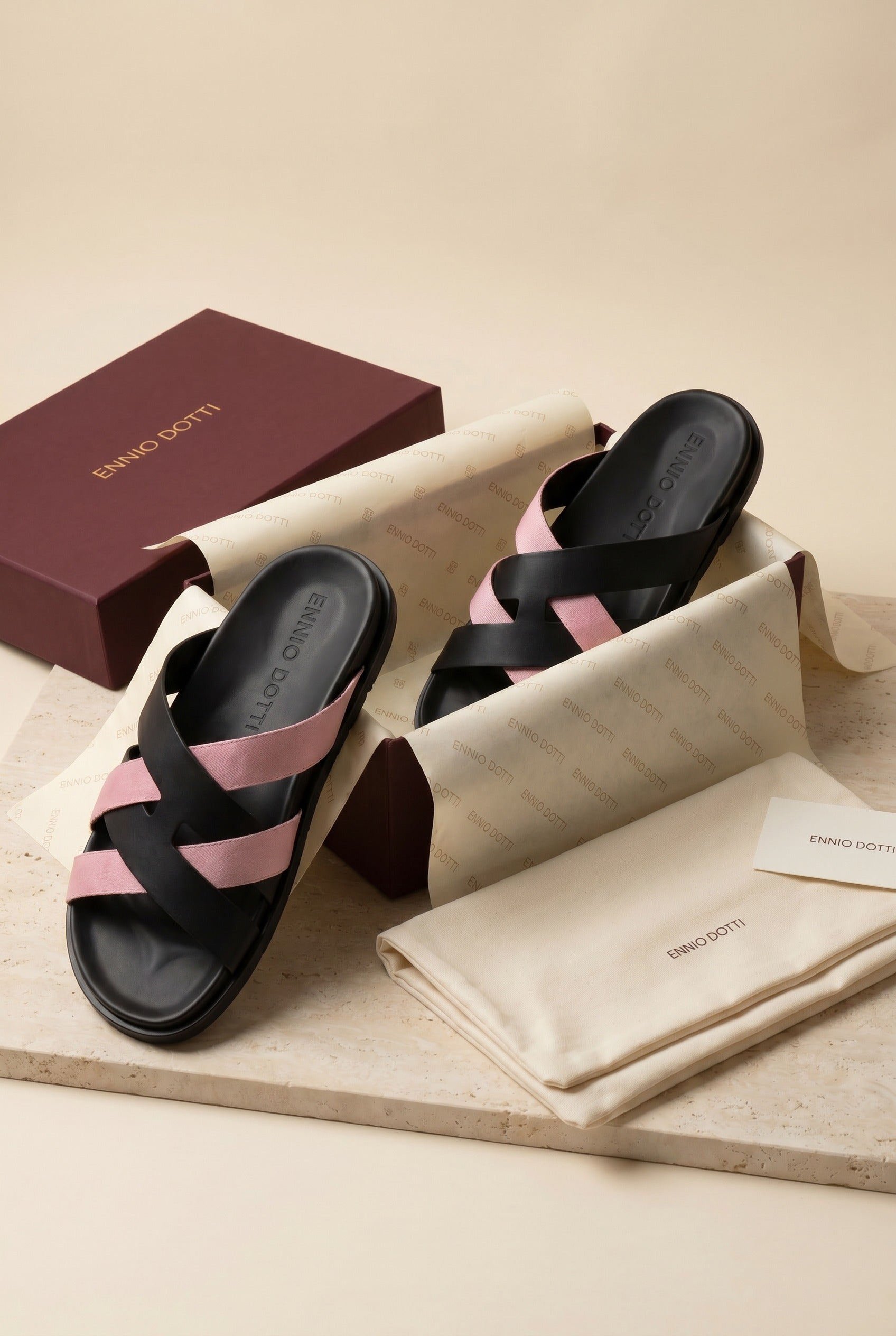 Tuscana Sandal Black/Pink