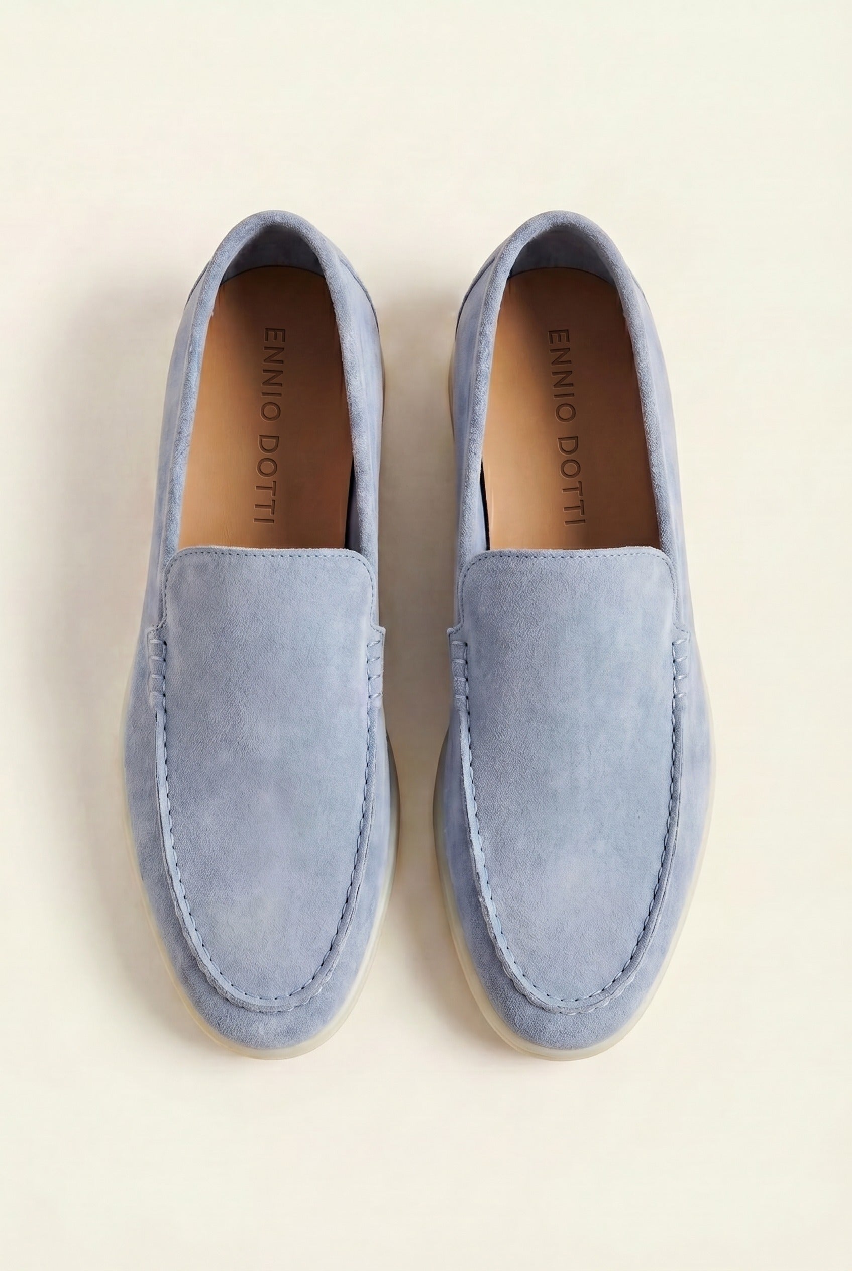 Leonis Suede Loafers Light Blue