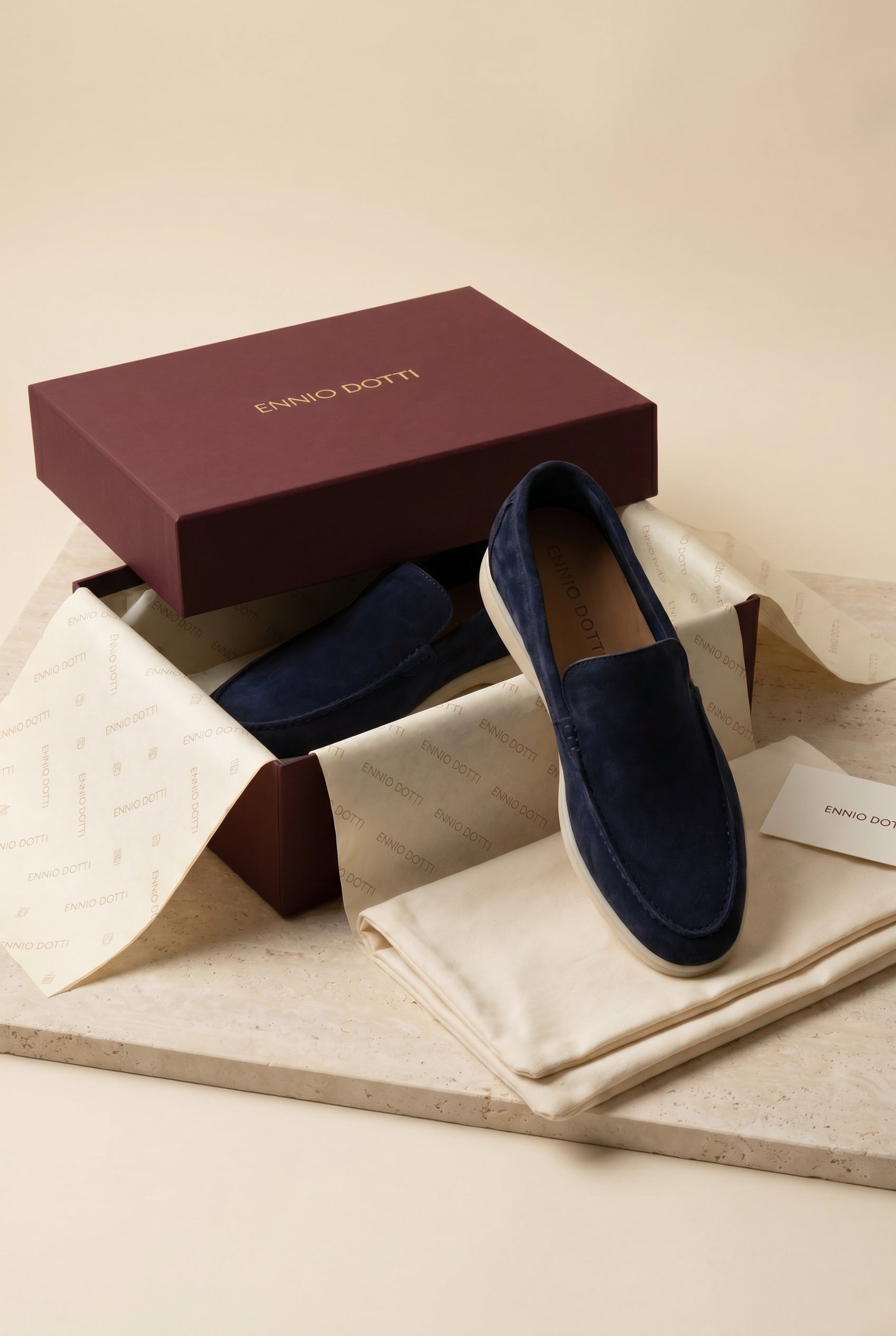 Leonis Suede Loafers Navy