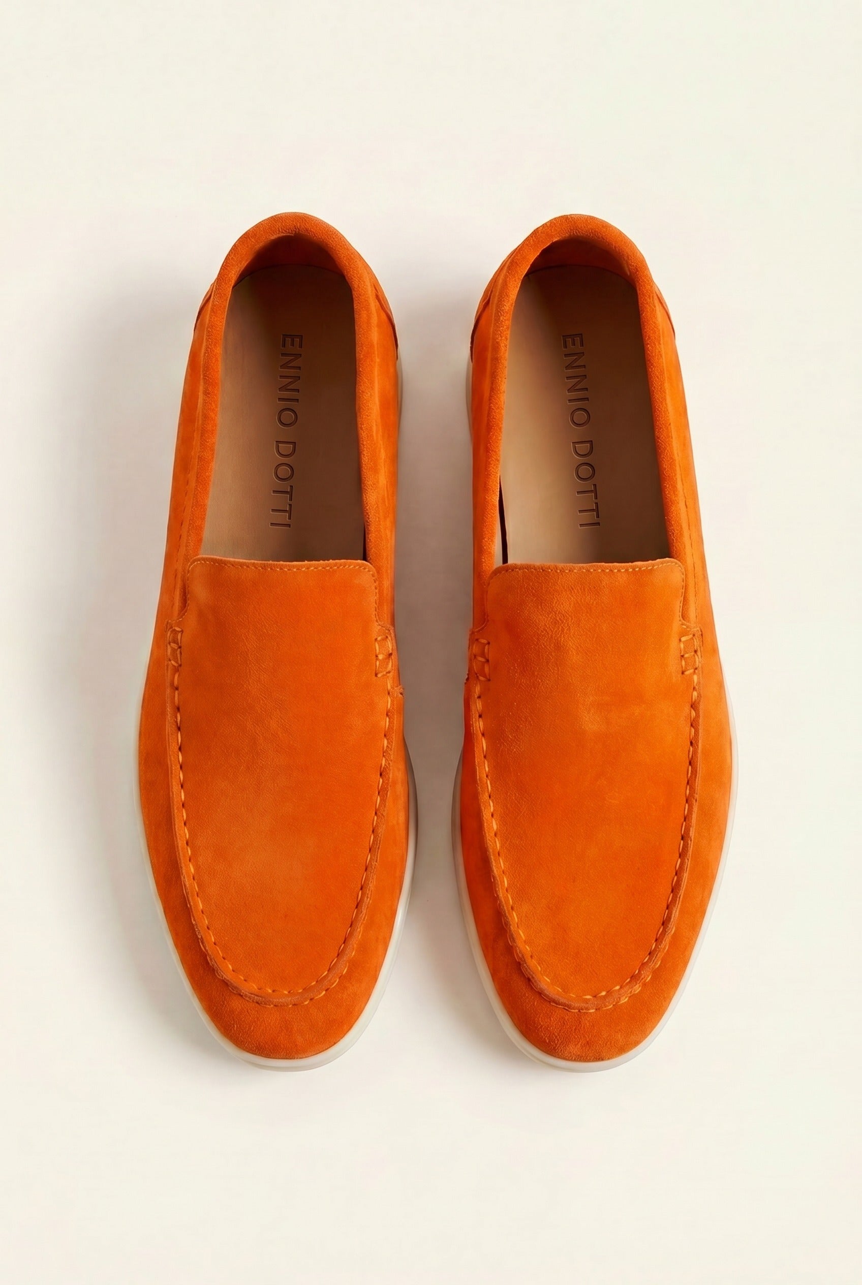 Leonis Suede Loafers Orange