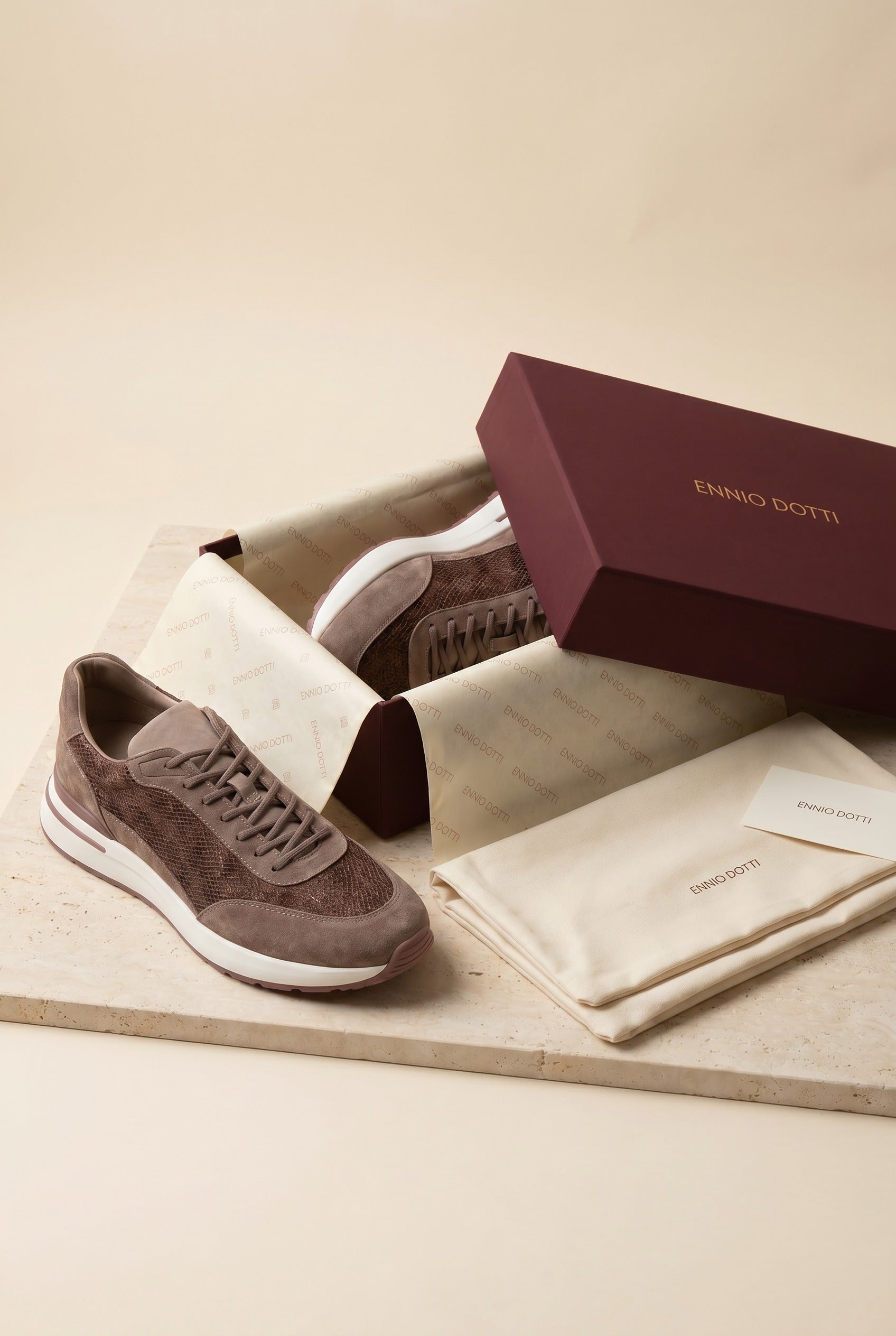 Rivaro Mesh Sneaker Dark Brown