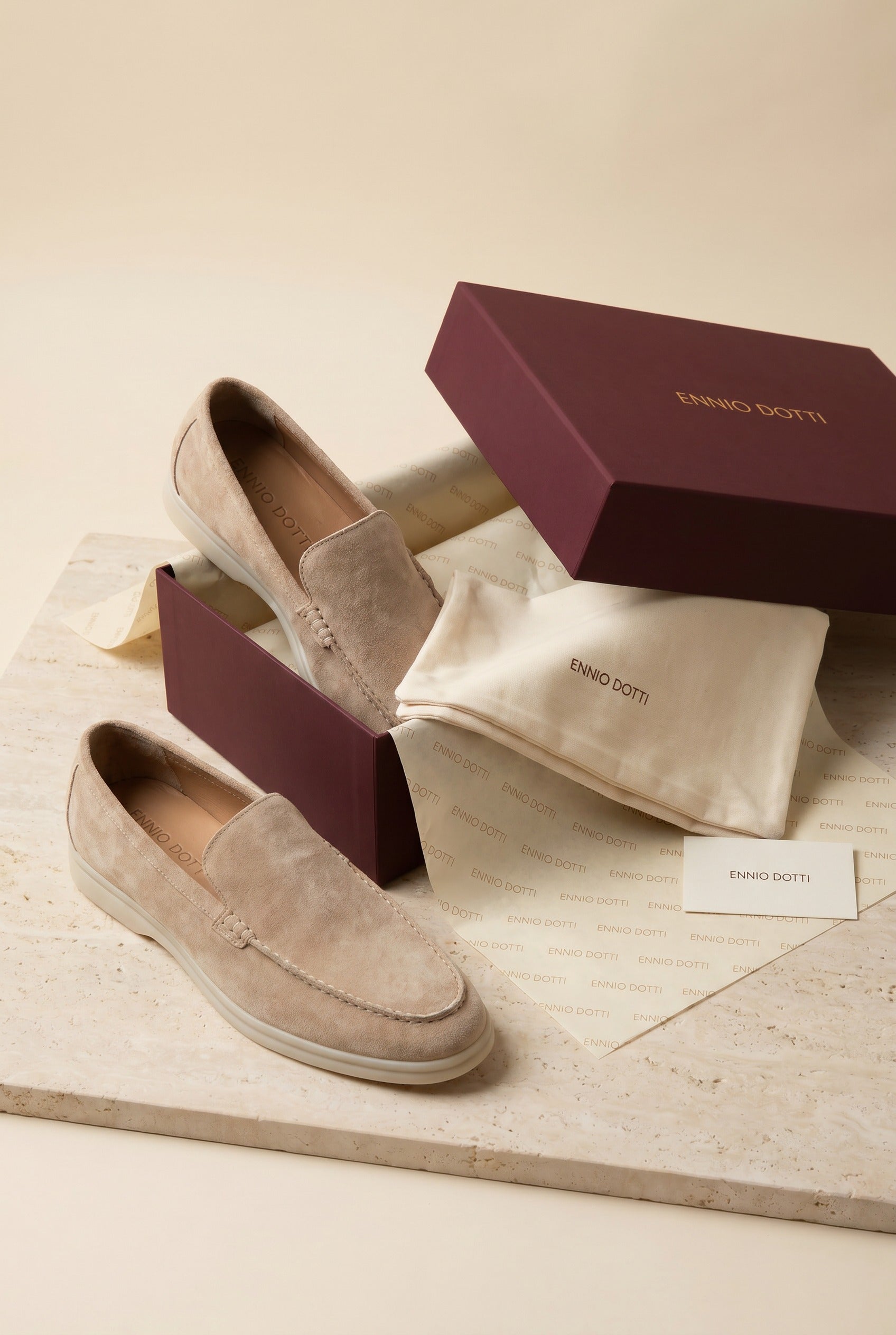 Leonis Suede Loafers Beige