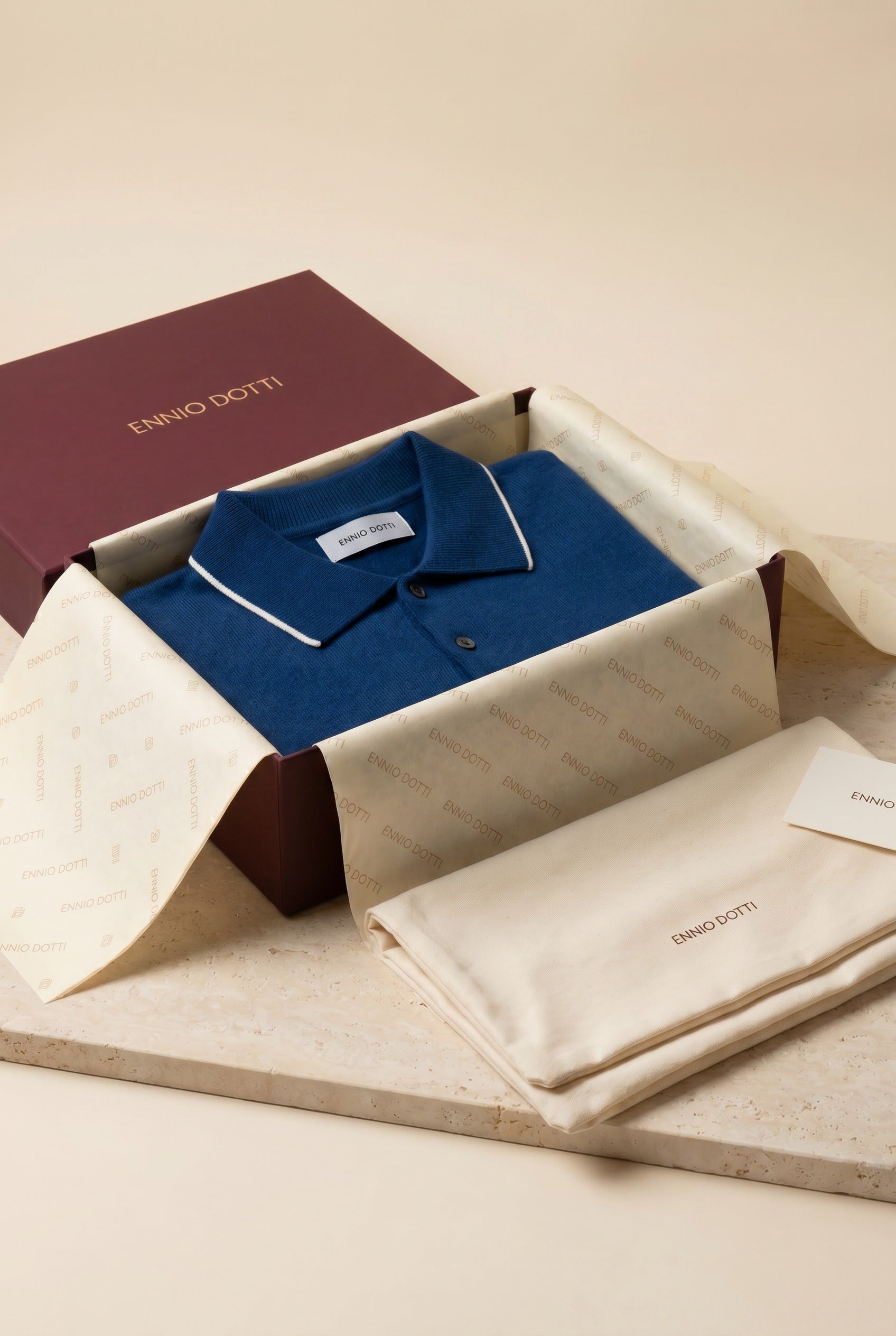Morino Merino Knit Polo Dark Blue