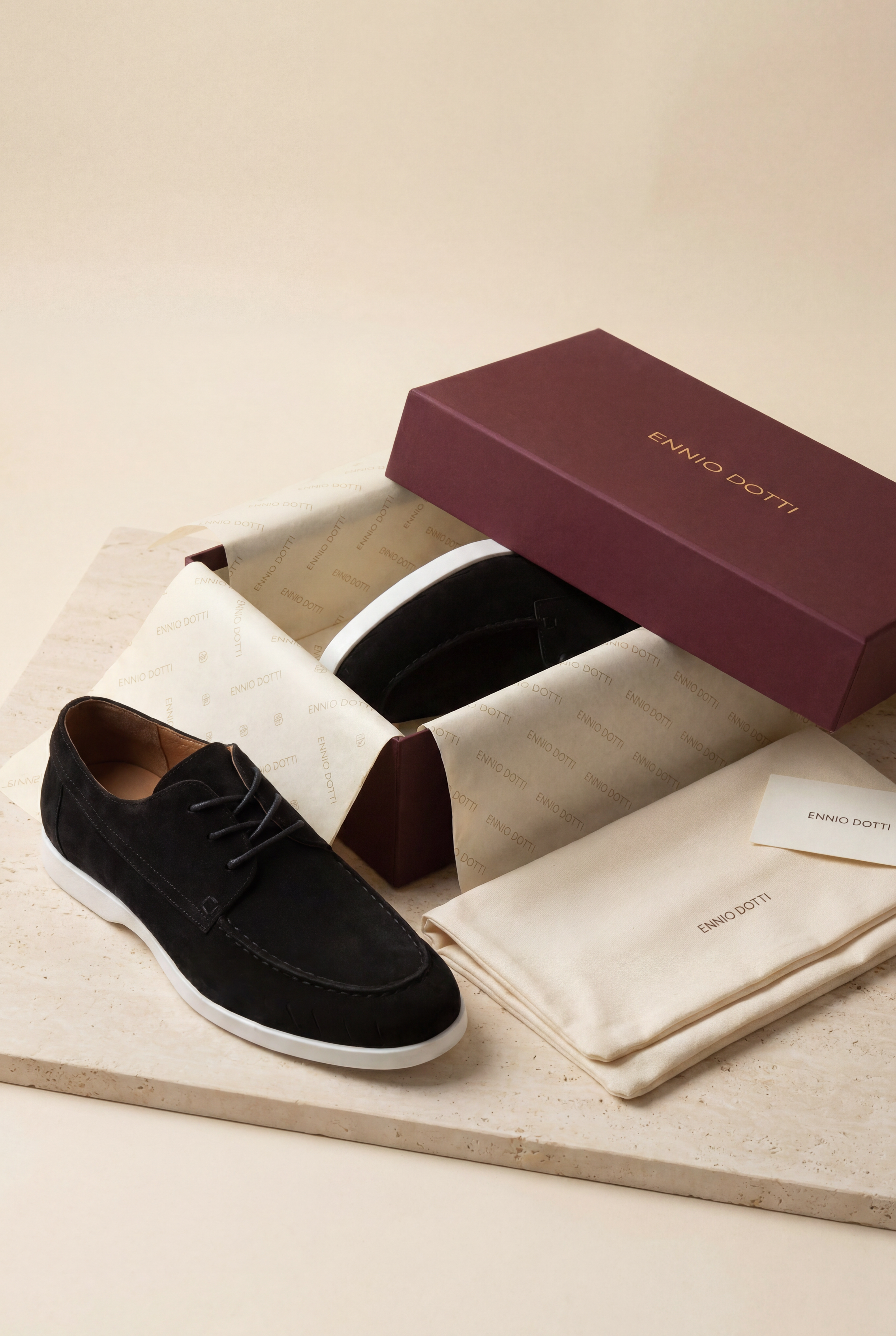Maretti Suede Lace Shoes Black