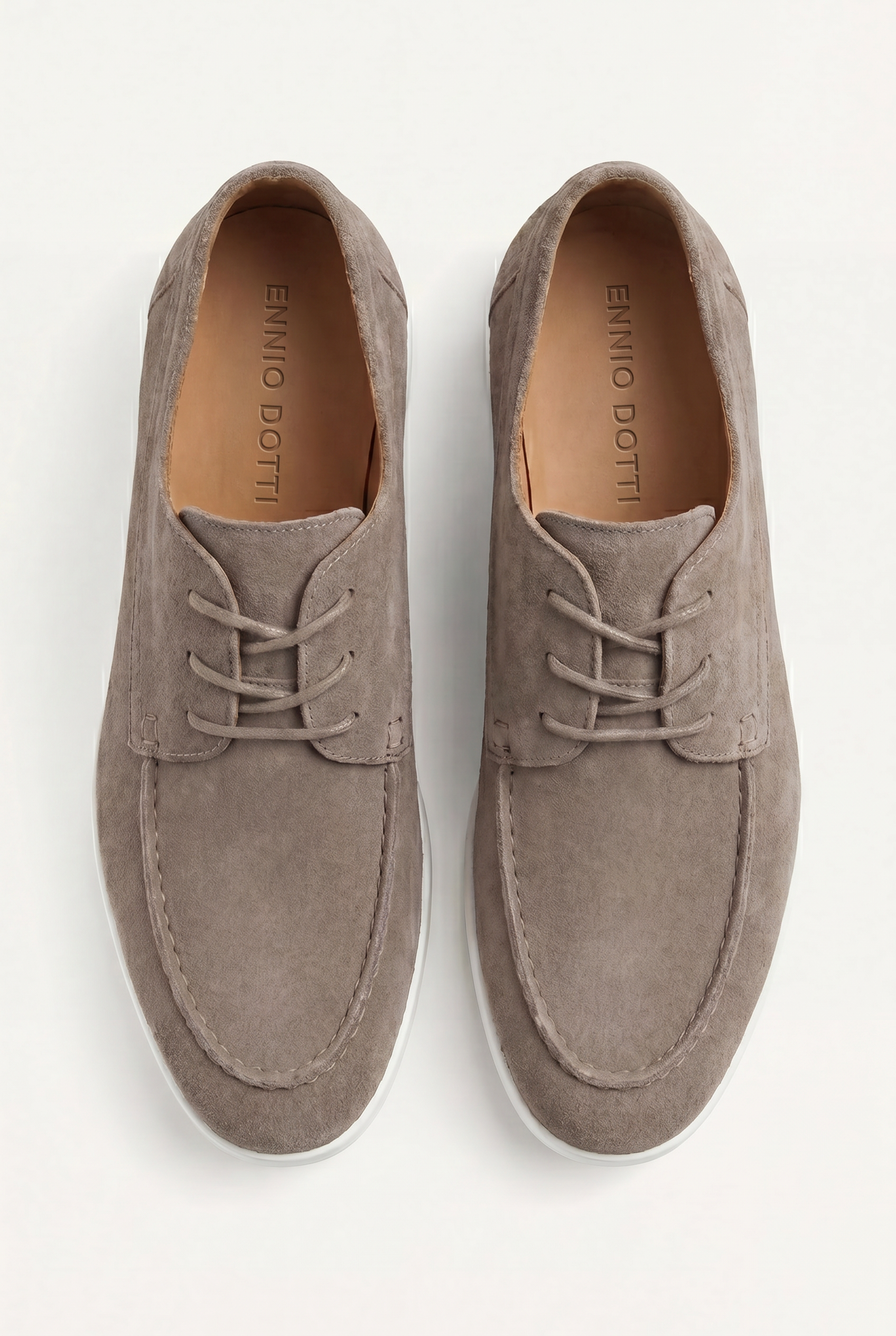 Maretti Suede Lace Shoes Mushroom Taupe