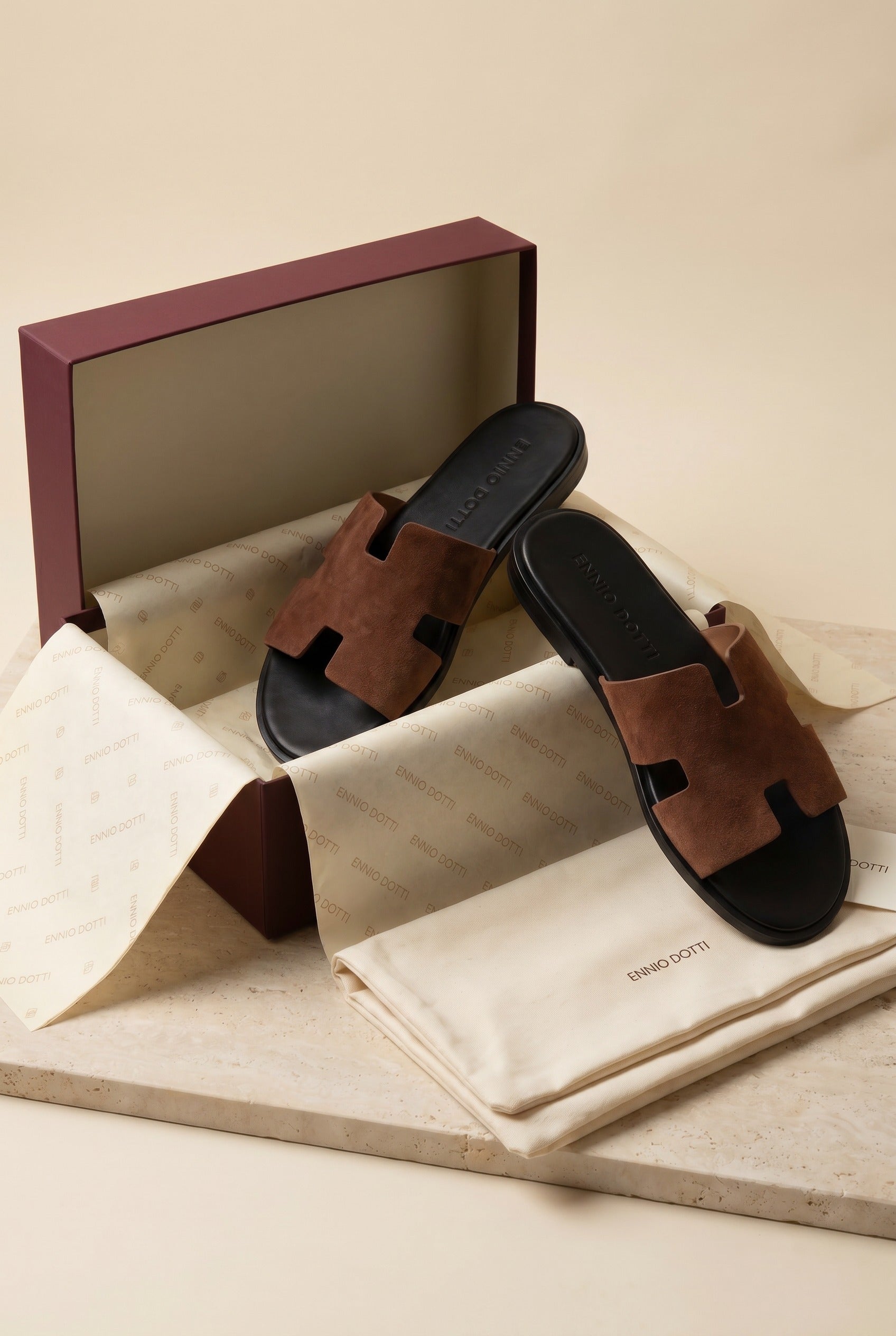 Matera Suede Sandal Brown