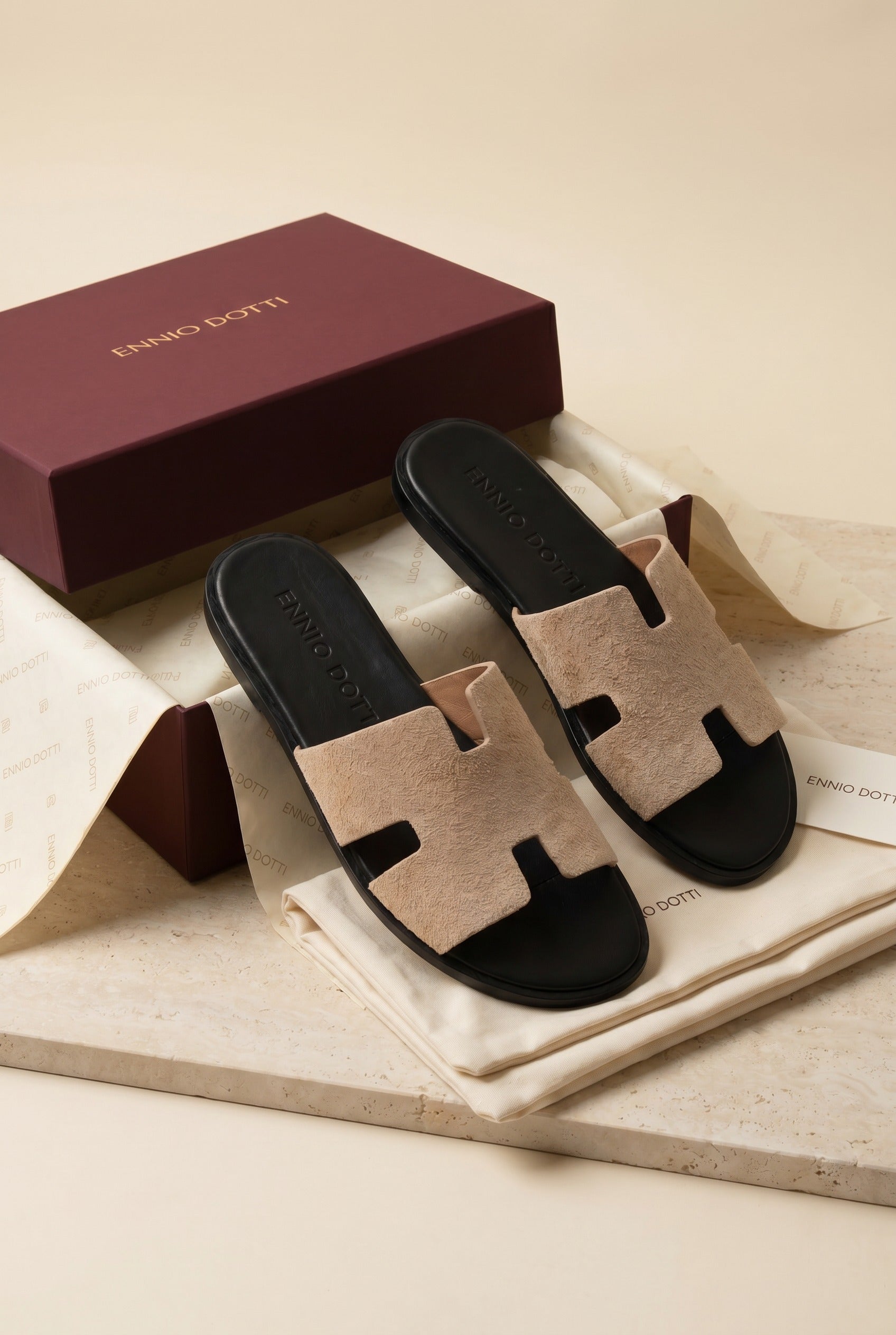 Matera Suede Sandal Sand