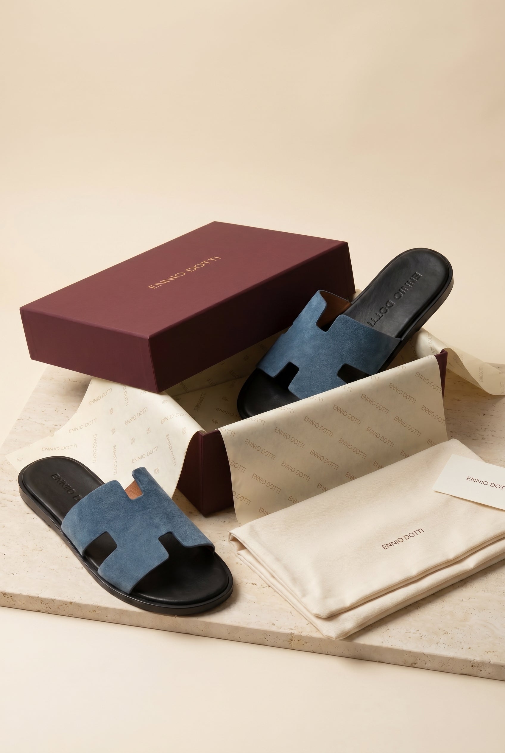 Matera Suede Sandal Blue