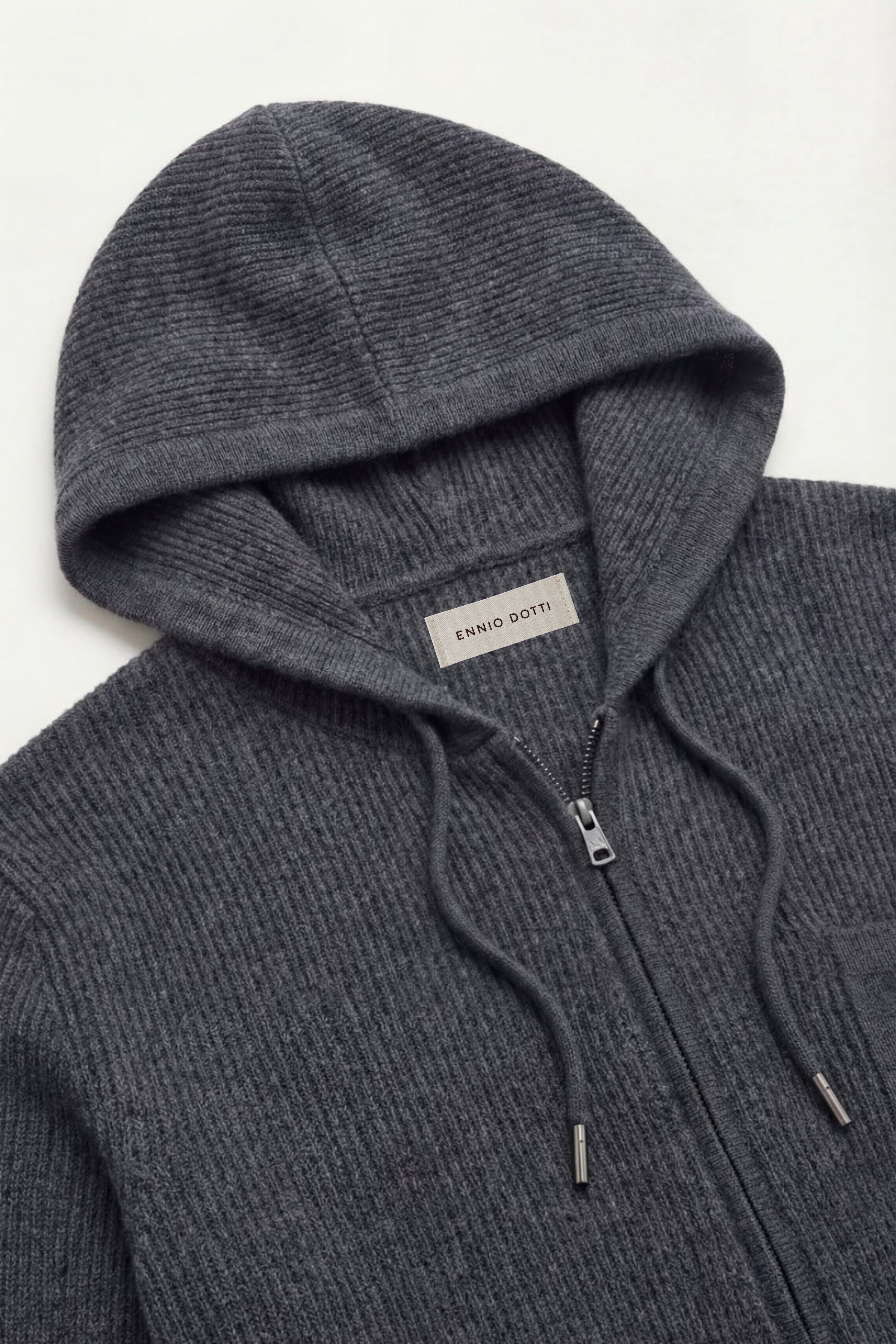Elviro Cashmere Hooded Zip Set Blue