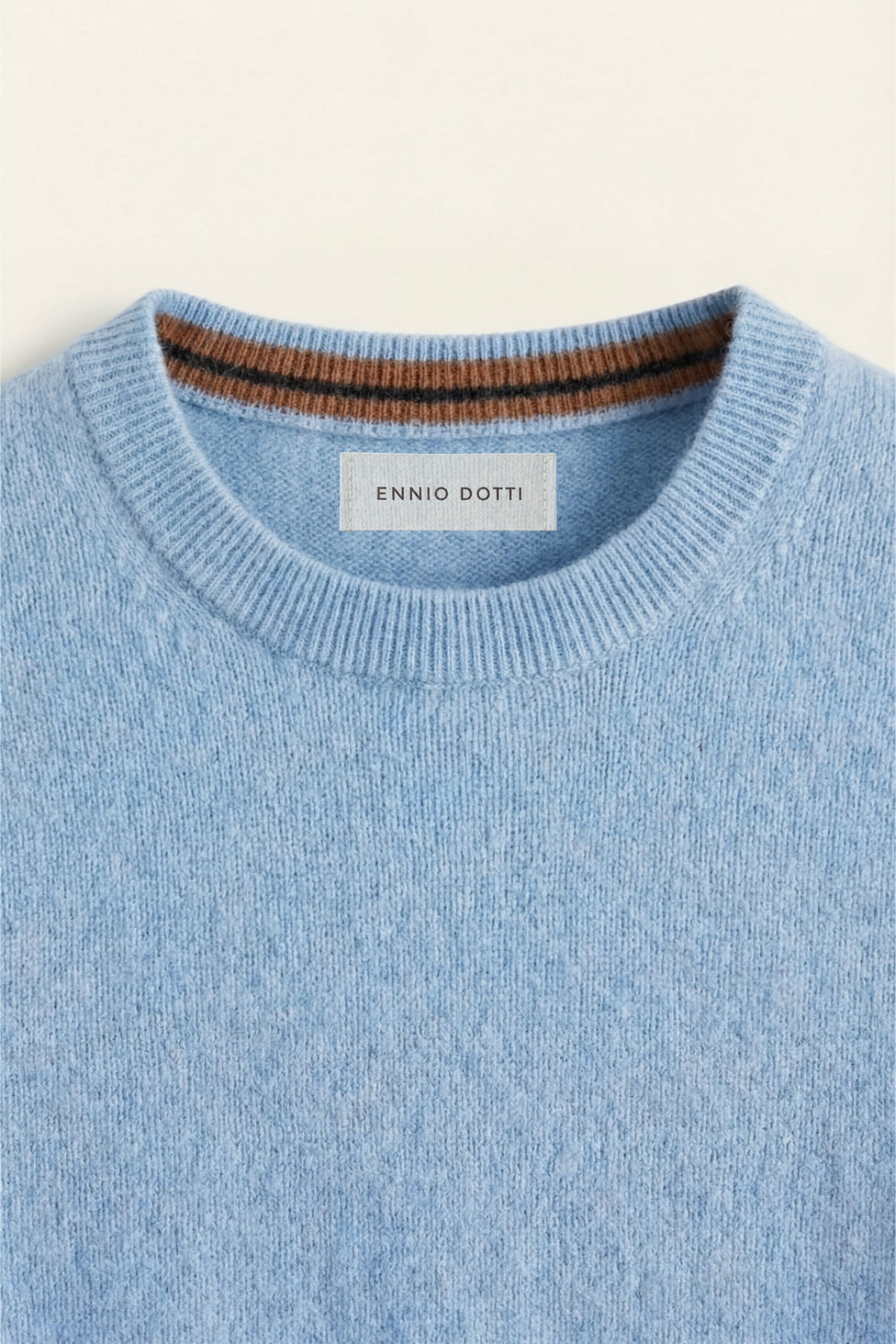 Valeno Cashmere Crewneck Sweater Sky Blue