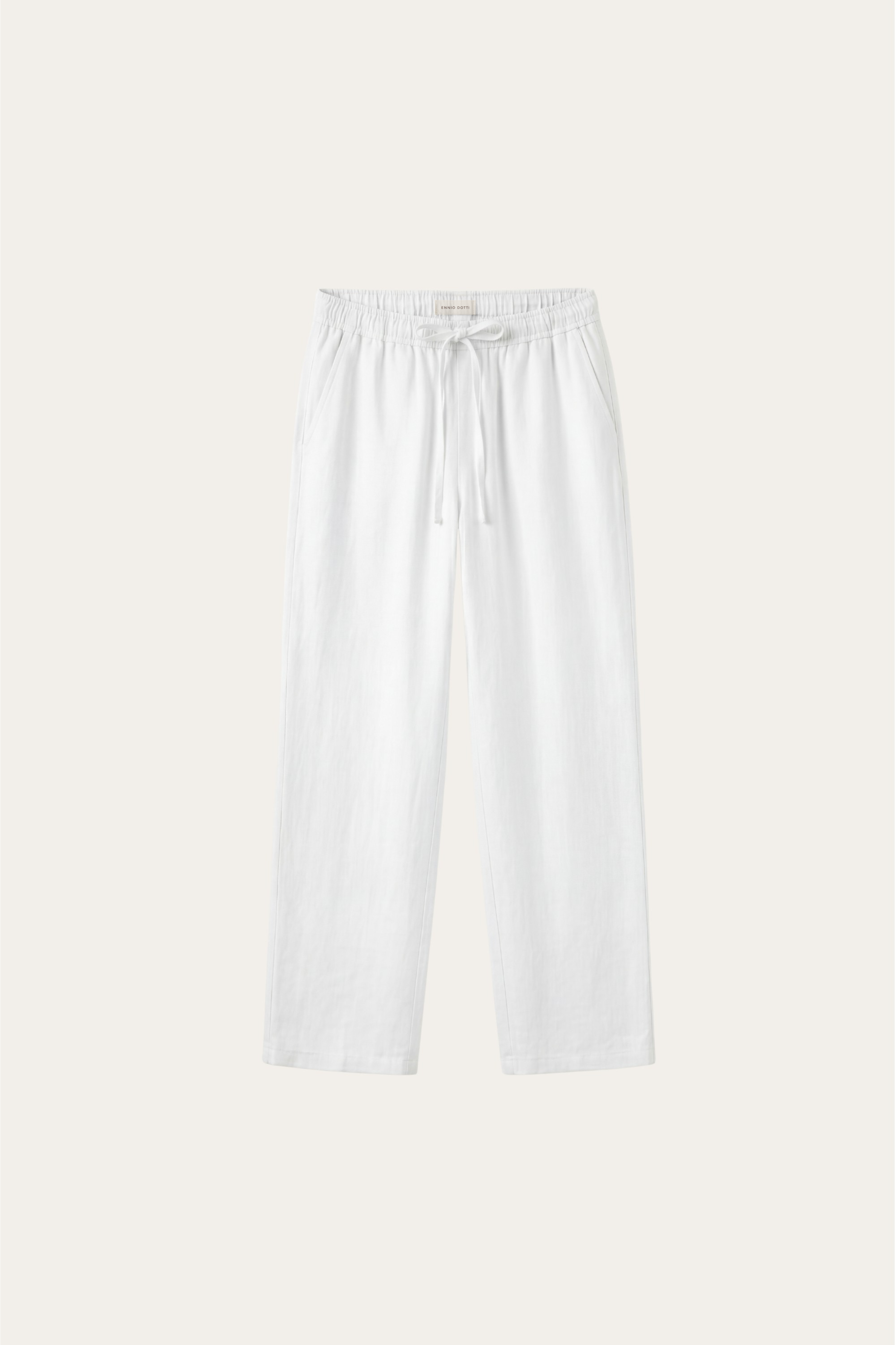 Catania Linen Pantalon White