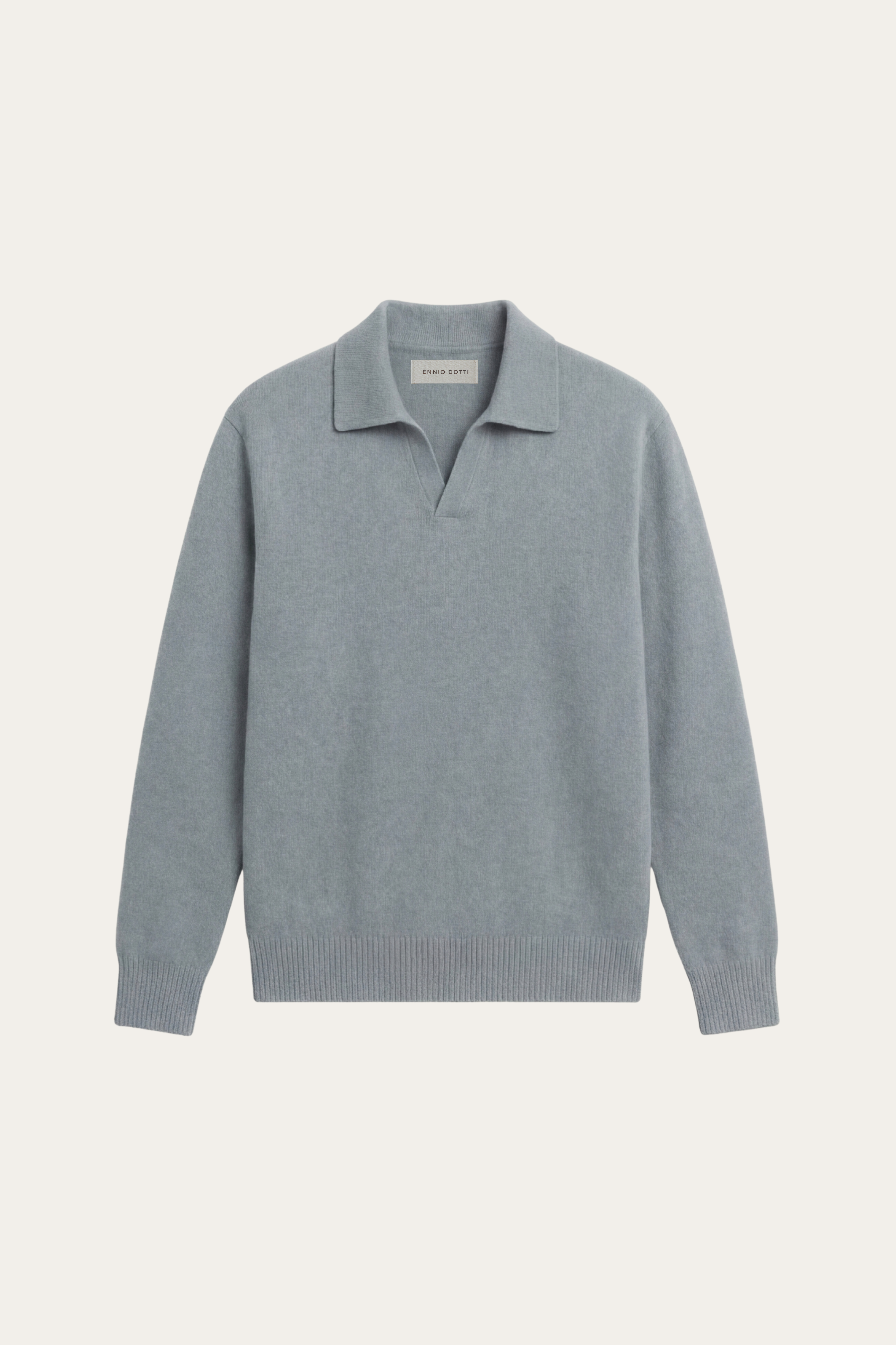 Marencio Cashmere Polo Knit Light Blue